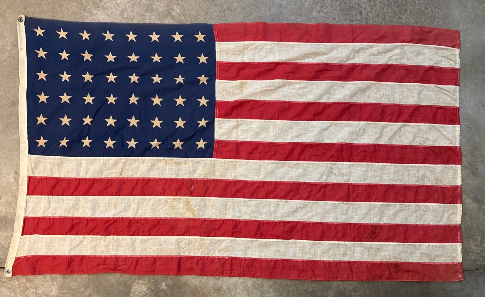 48 Star American Flag 32”x 56”Sewn Stripes & Printed Stars