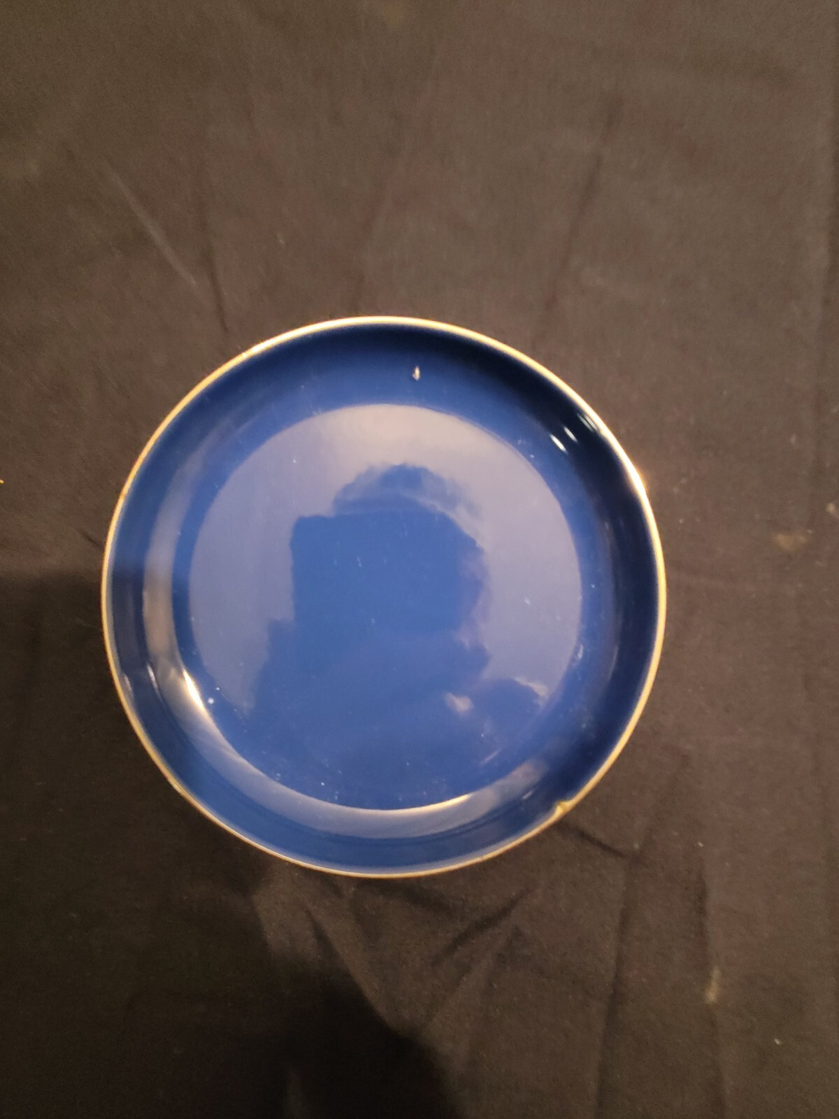 Vintage Leif Wessmann Ashtray Blue And Chrome Made In Norway