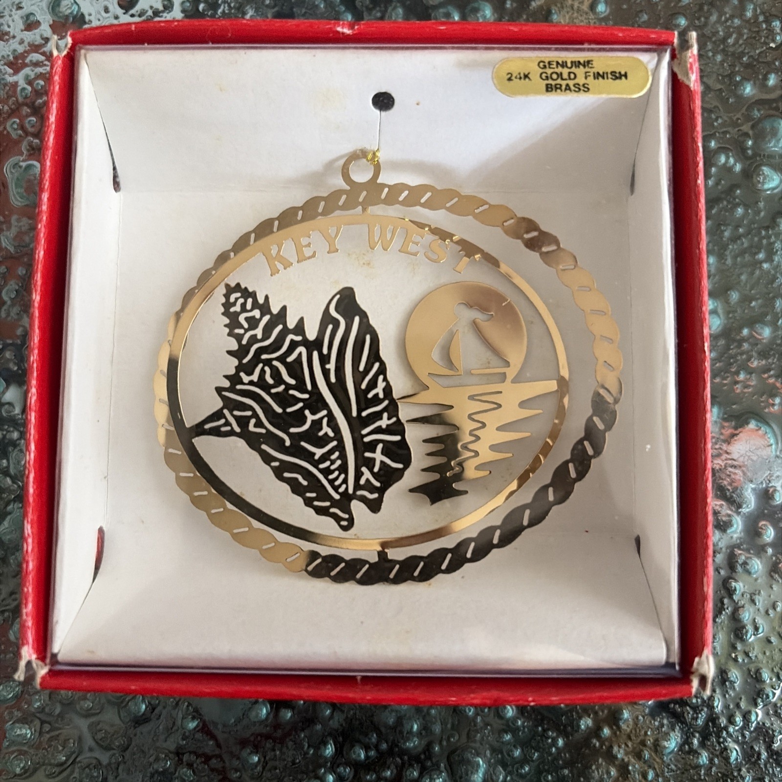 Nations Treasures Ornament Key West 24K Gold Flashed Brass