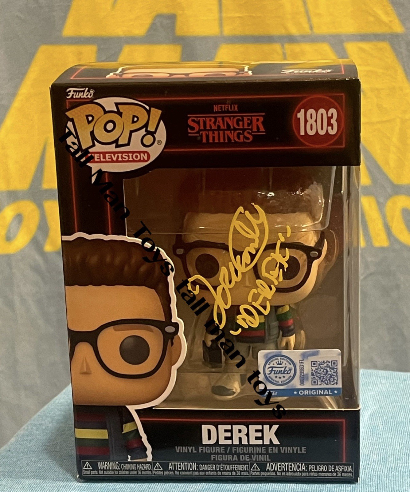 Funko Pop Vinyl: Stranger Things - Derek - Signed COA (Exclusive) #1803