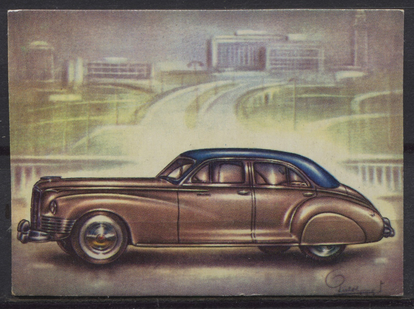 Packard 180 Clipper Sedan 1942 Vintage 1950s Dutch Trading Card No.59