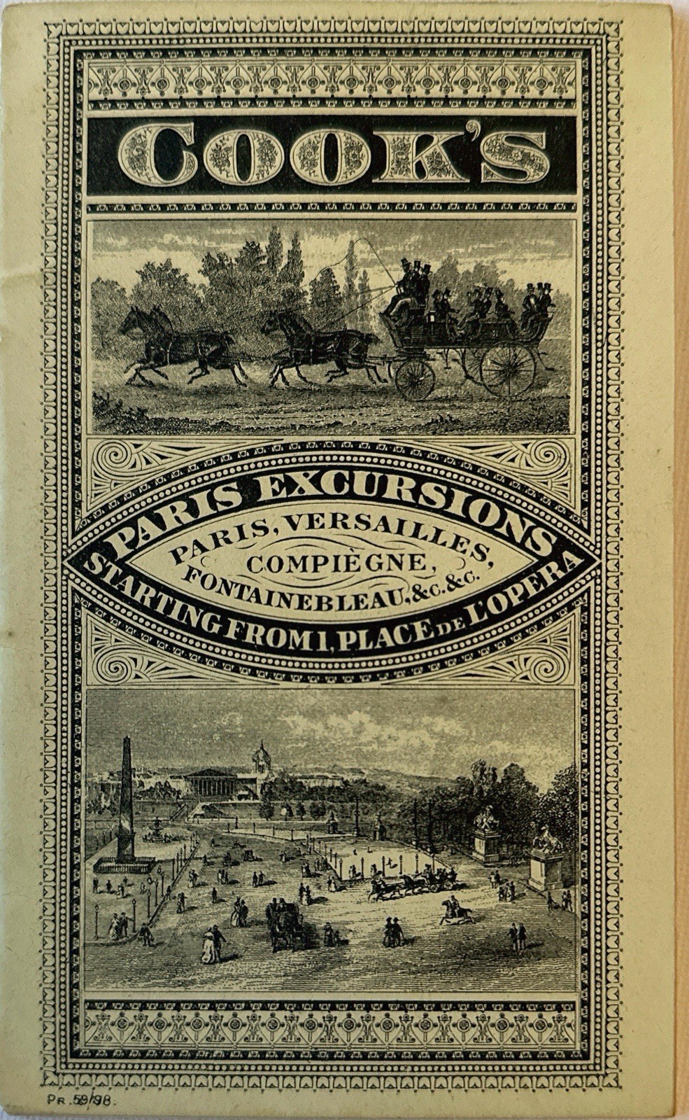 Rare Antique Cook’s Paris Excursions 1898 Travel Guide Brochure