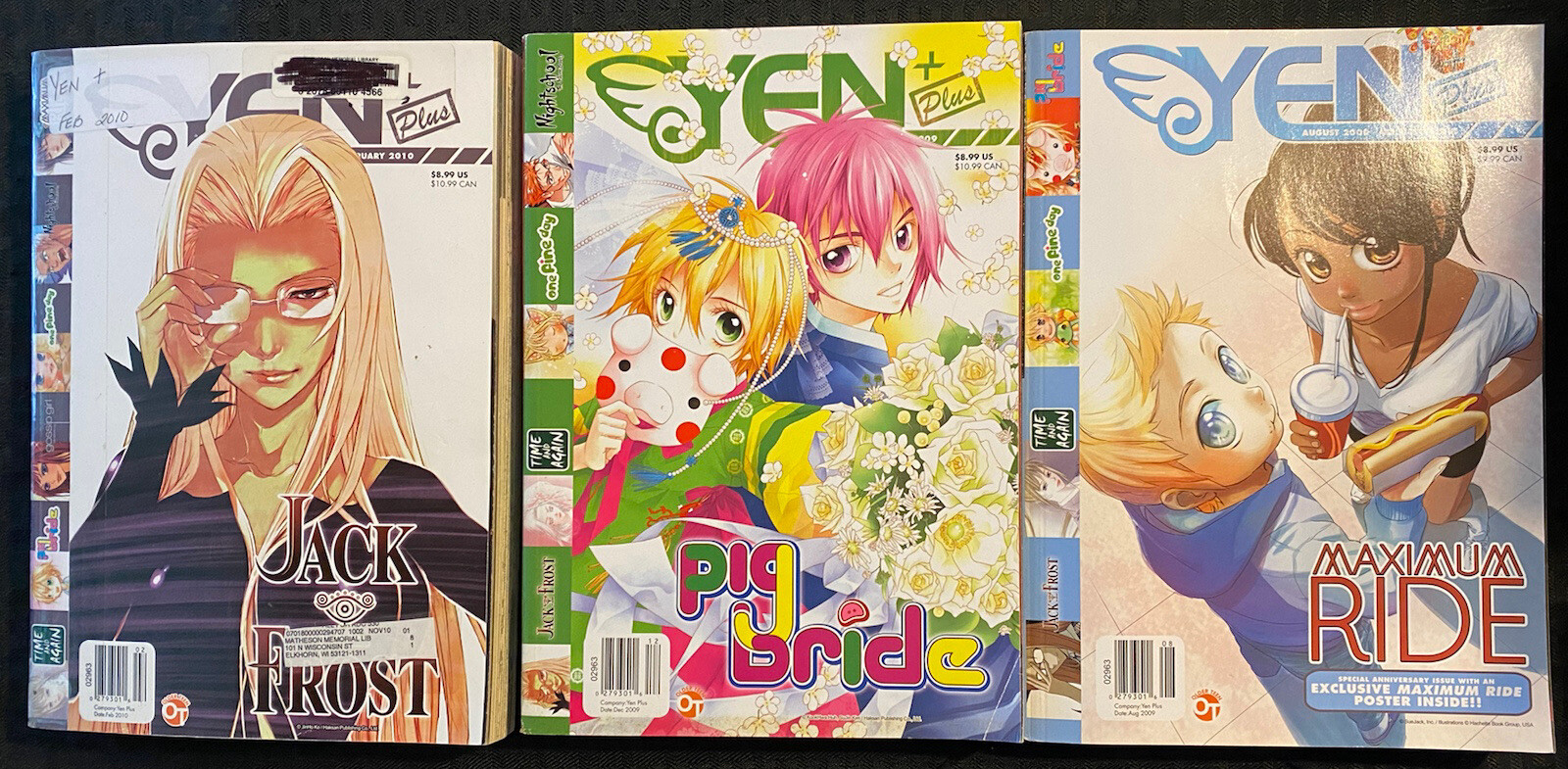 Yen Plus Magazine August 2009, December 2009, Feb 2010 Issues Manga