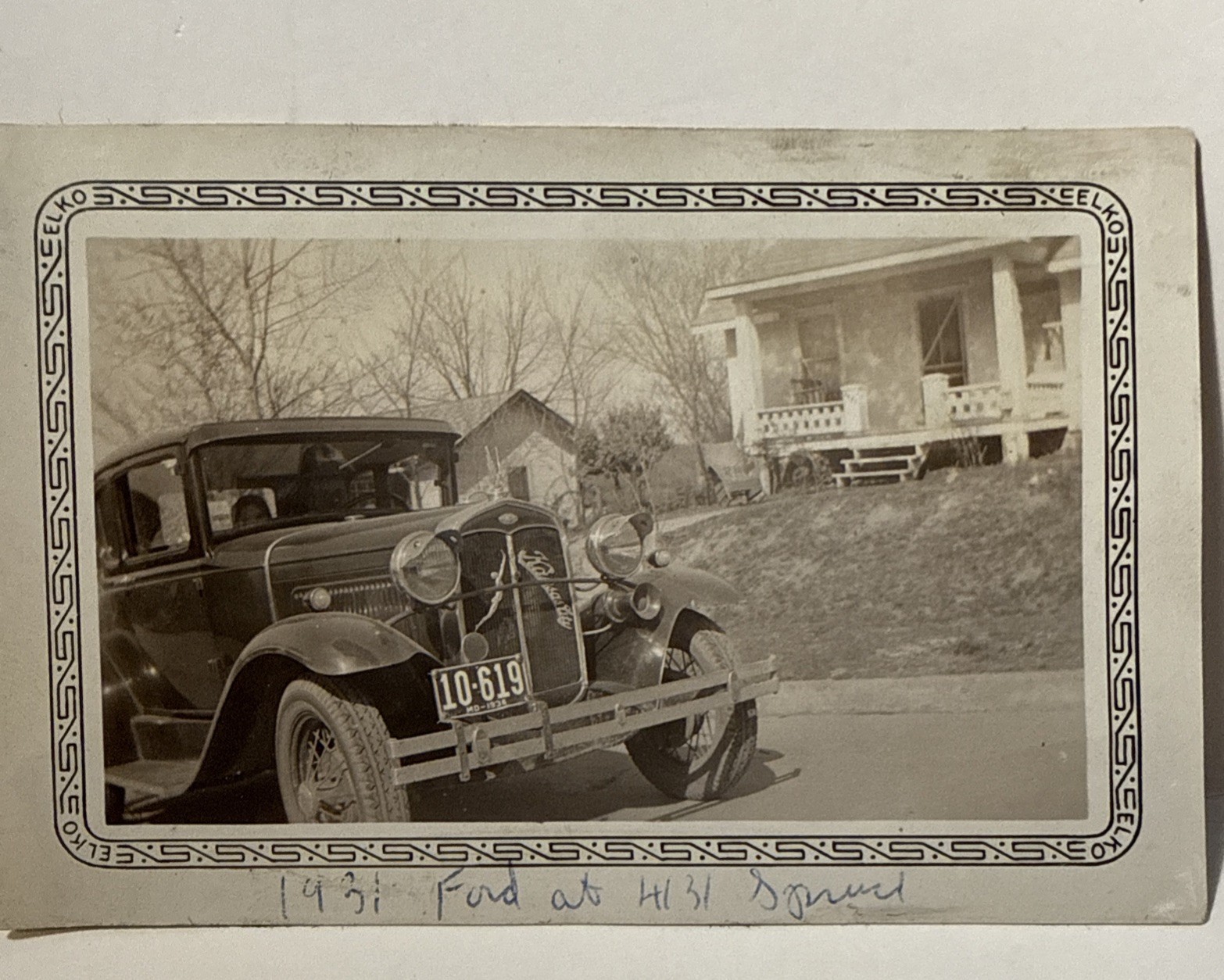 1934 Vintage 1931 Ford Model A Car Kansas City MO Spruce St Vernacular Photo