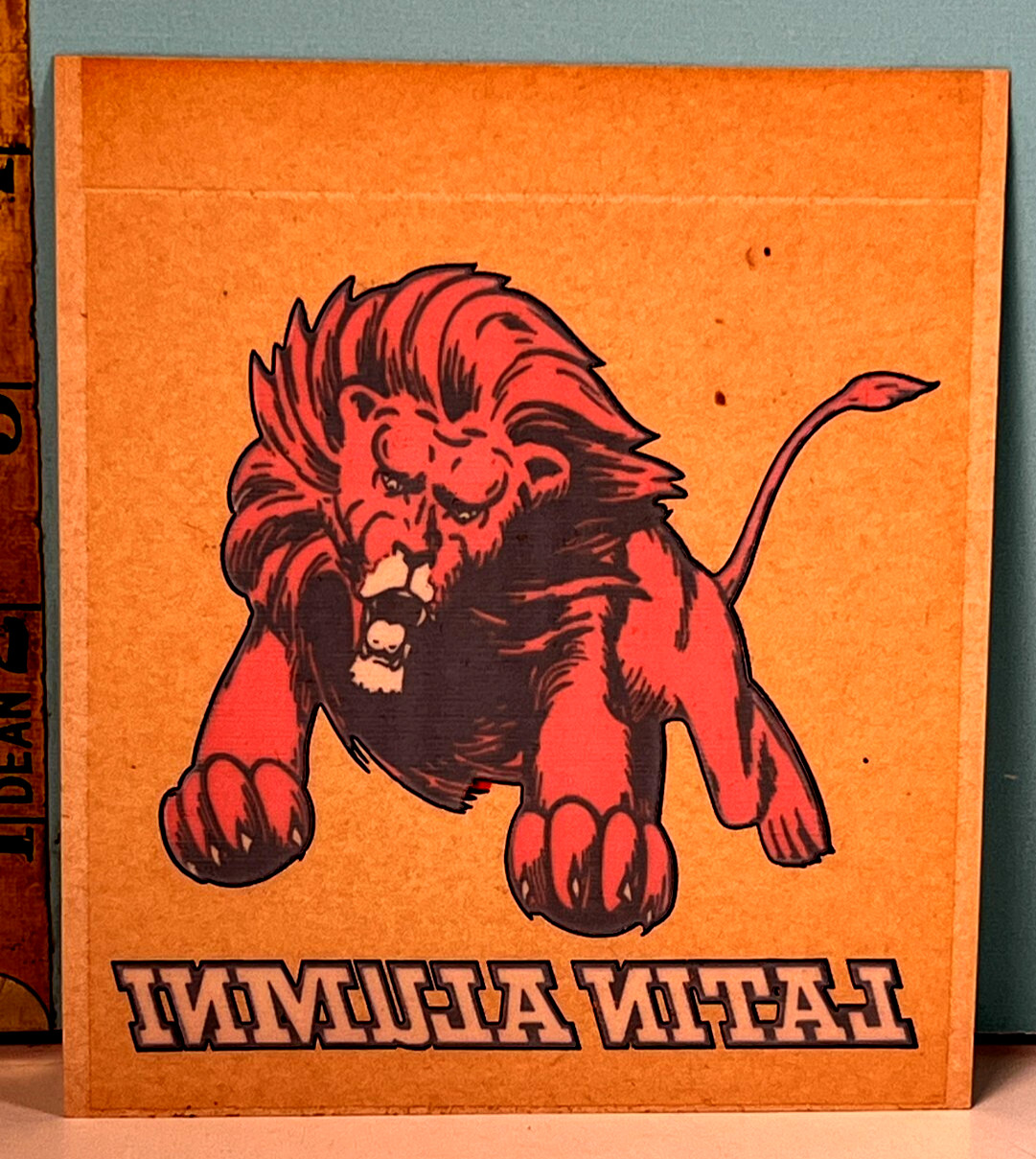 Vintage Latin Lion Alumni Research Cathedral decal