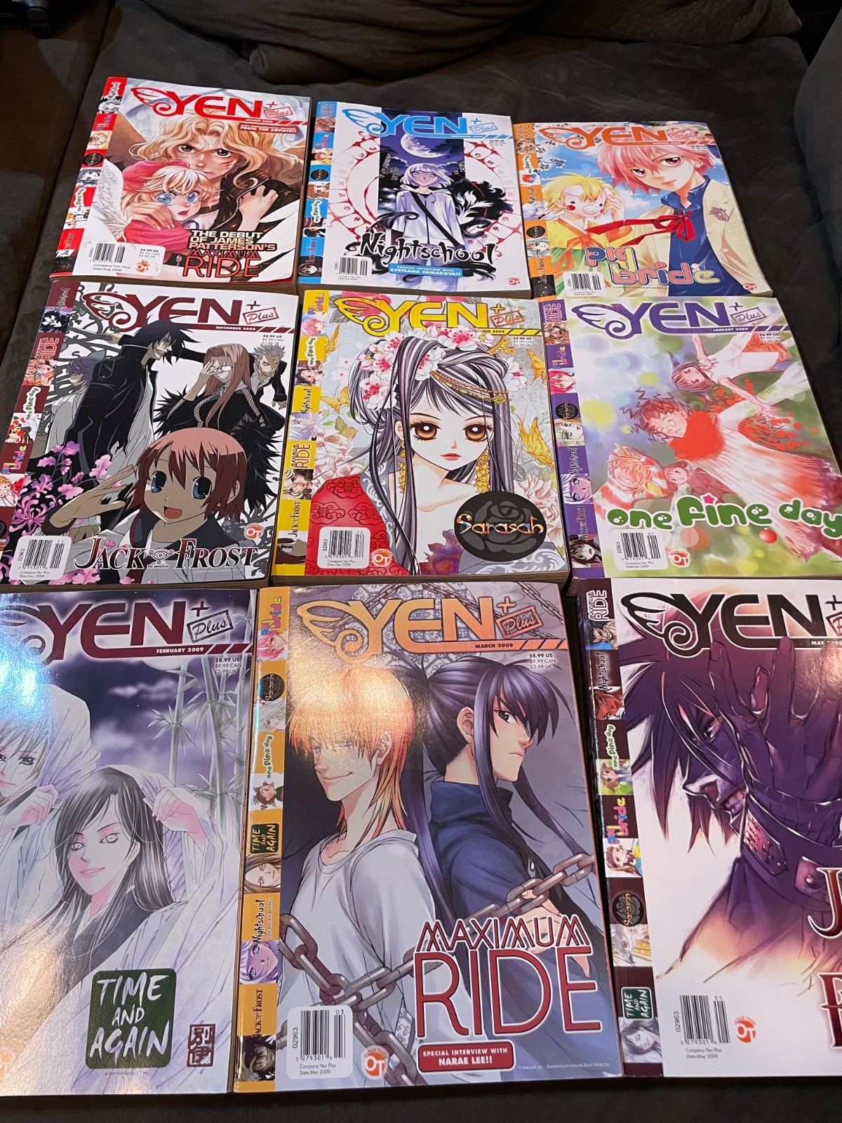YEN Plus + Shojo Magazines Issues August 2008-May 2009 Missing April 2009