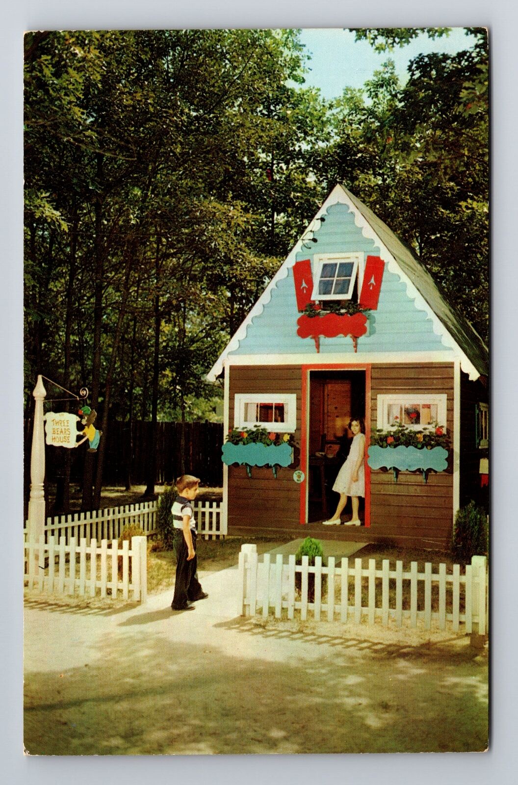 Storybook Land NJ-New Jersey, Three Bears House, Park, Vintage Postcard