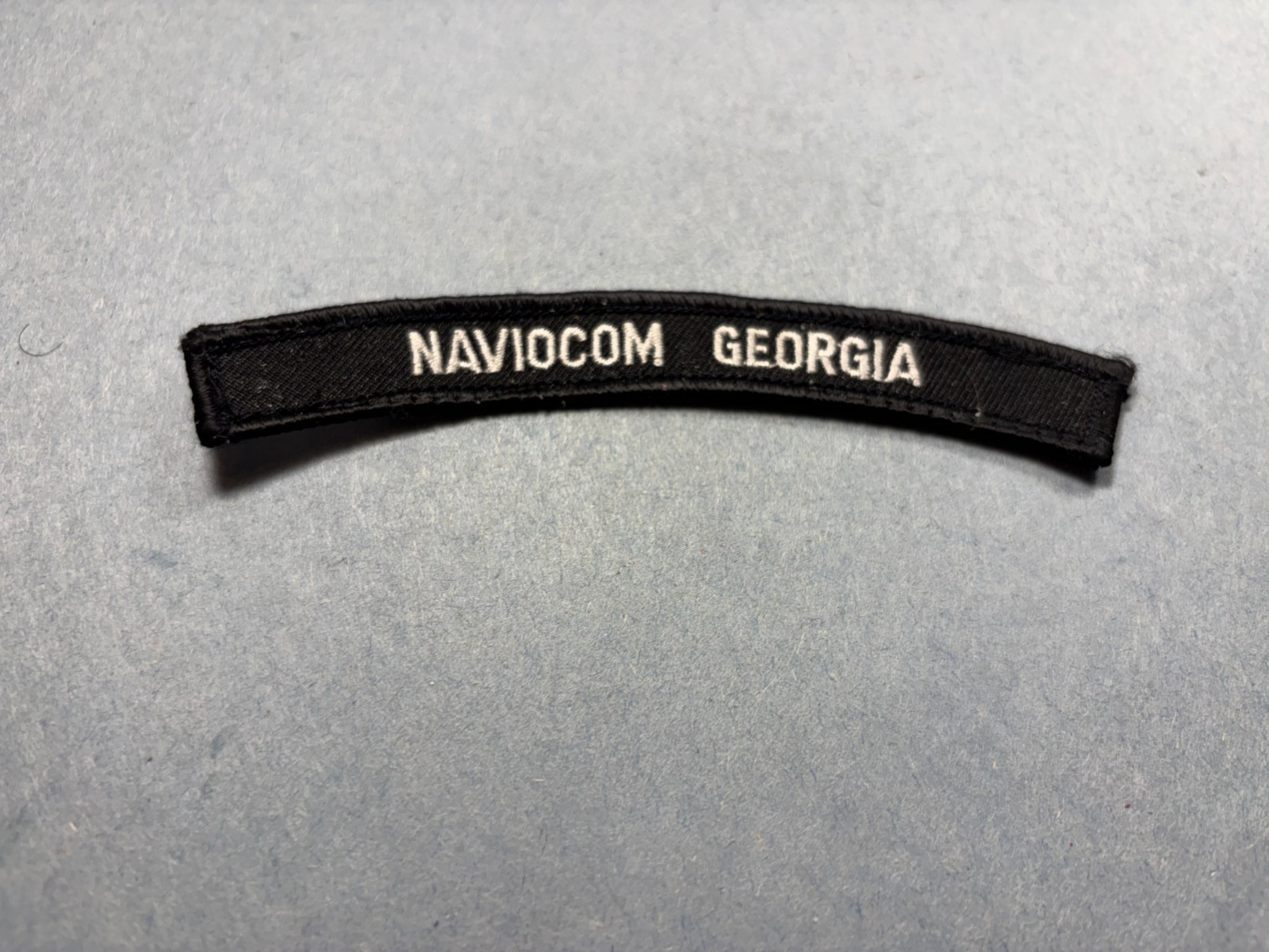 Naviocom Georgia-US Navy Ship Tab (sew on patch) Naviocom Georgia-US Navy Ship Tab (sew on patch)