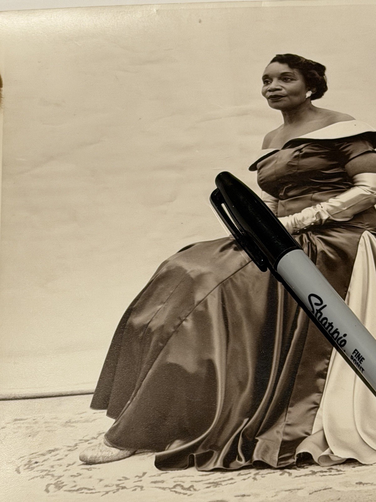 african american photo lady In gown Beautiful 8x10