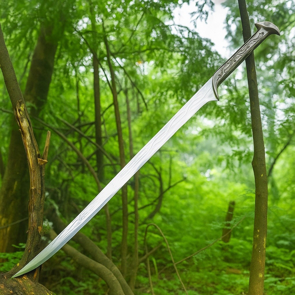 Custom Handmade Carbon Steel Survival Thranduil Machete Sword Hunting Sword