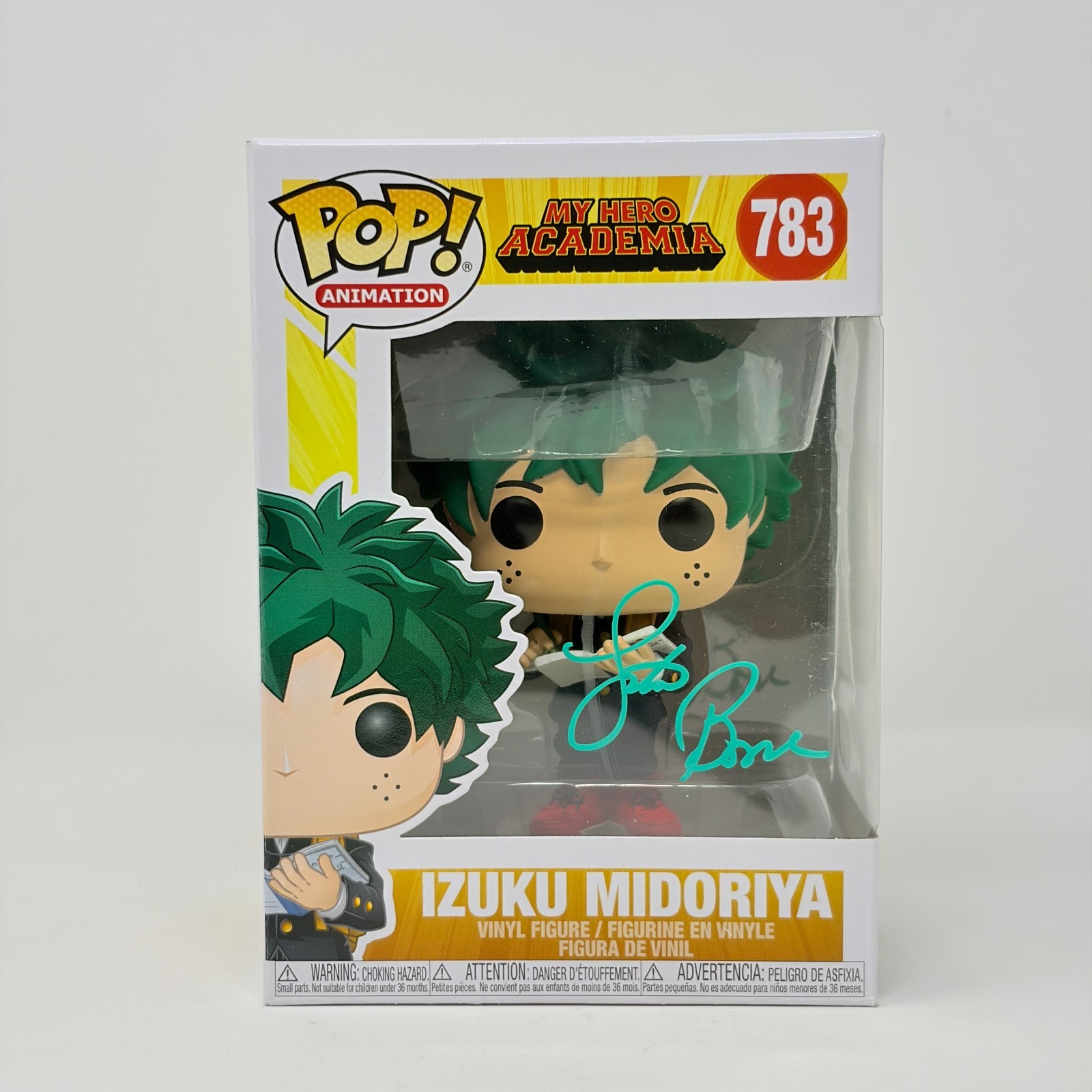 Justin Briner My Hero Academia Izuku Midoriya #783 Signed Funko Pop JSA Auto