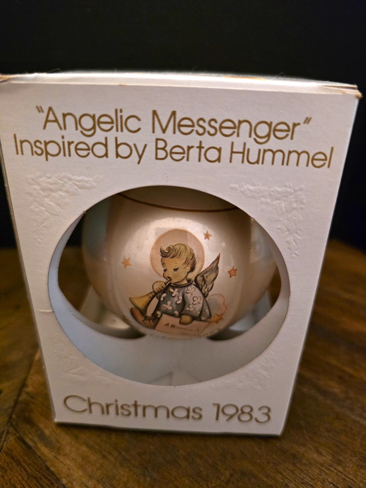 Schmid Limited Edition Hanging Ball Ornament Angel Christmas 1983 177710