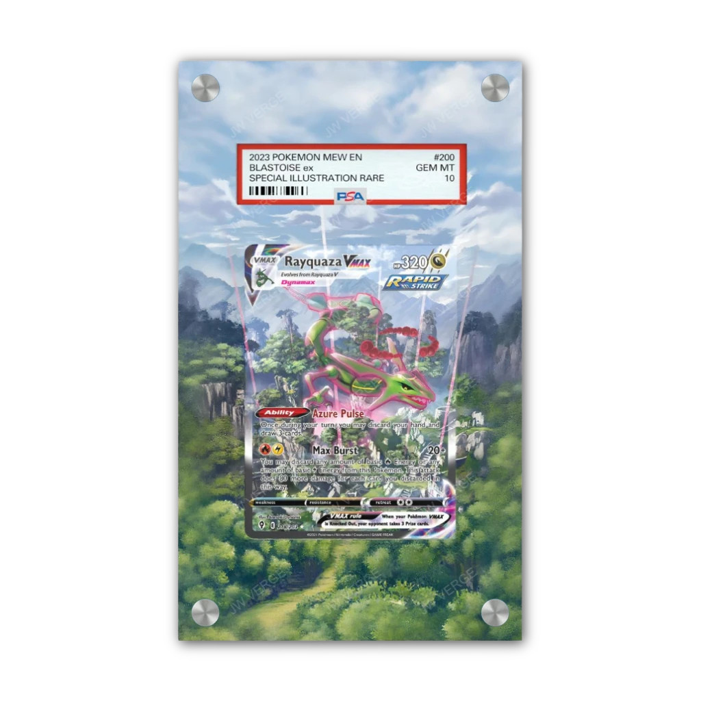 Rayquaza VMAX 218/203 - PSA Pokémon Extended Artwork Display Case