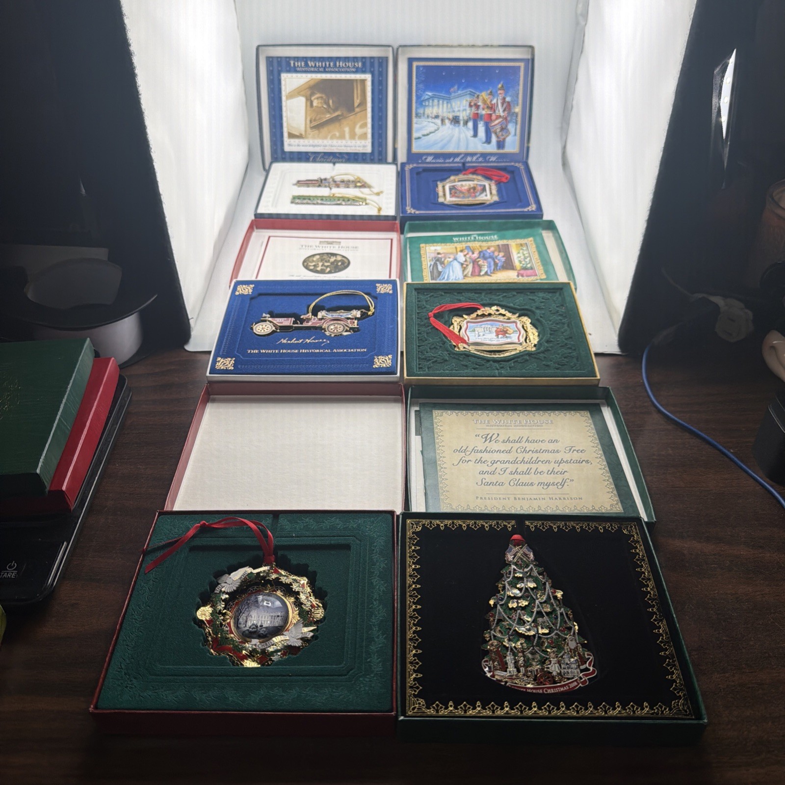 Collection of Official White House Christmas Ornaments 6 TOTAL with Boxes Collection of Official White House Christmas Ornaments 6 TOTAL with Boxes