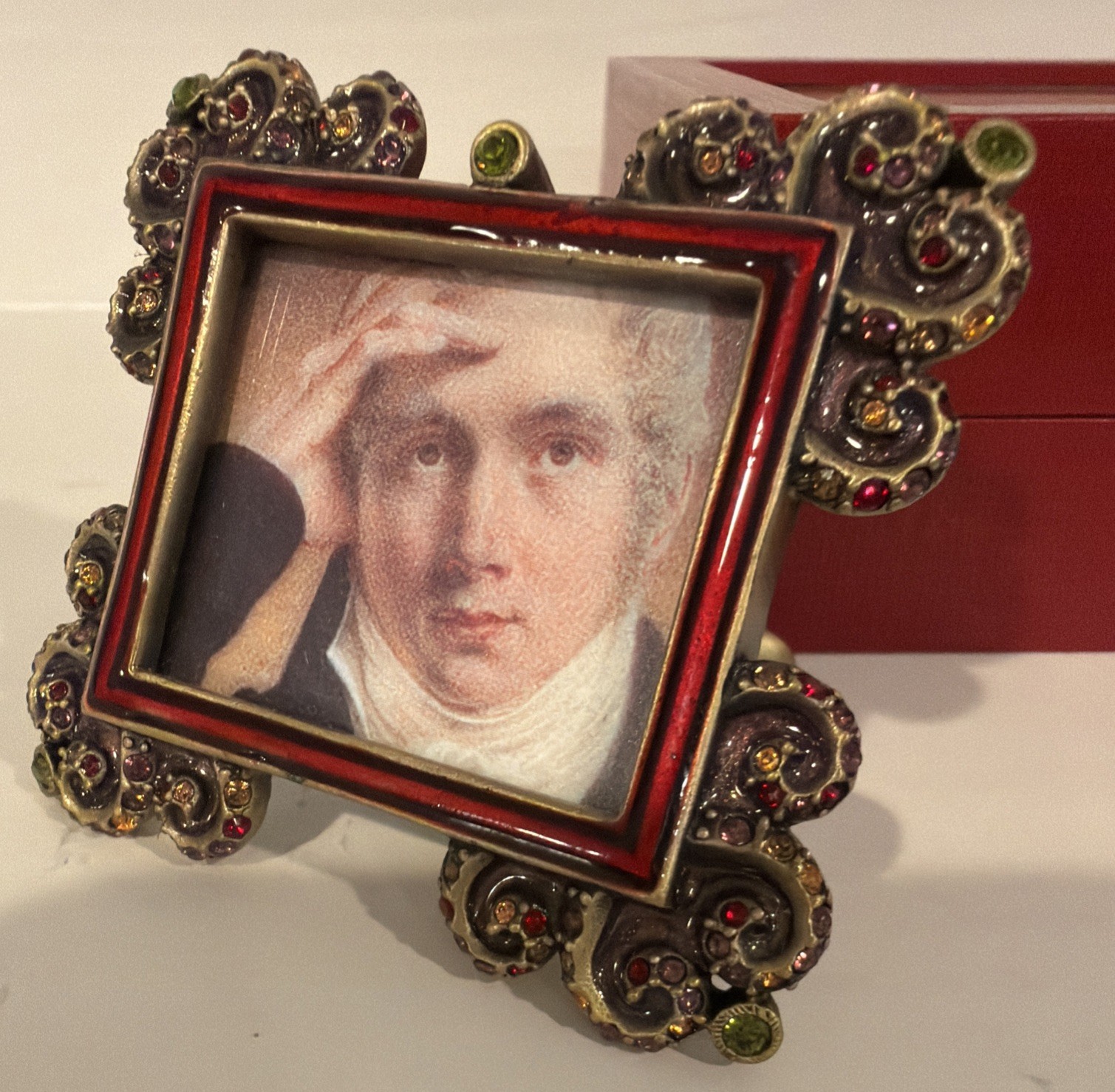 Jay Strongwater Mini Picture Frame in Original Box W/ Tool & Papers