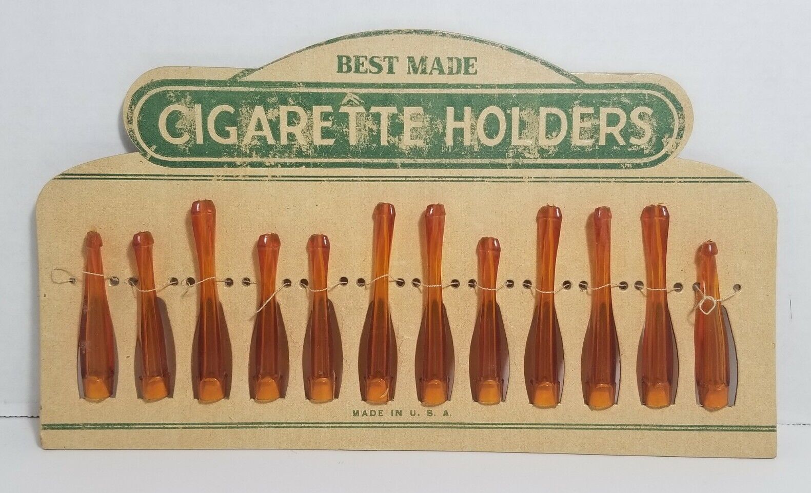 Best Made Cigarette Holders Tortoise USA Made Vintage Display Lot Of 12