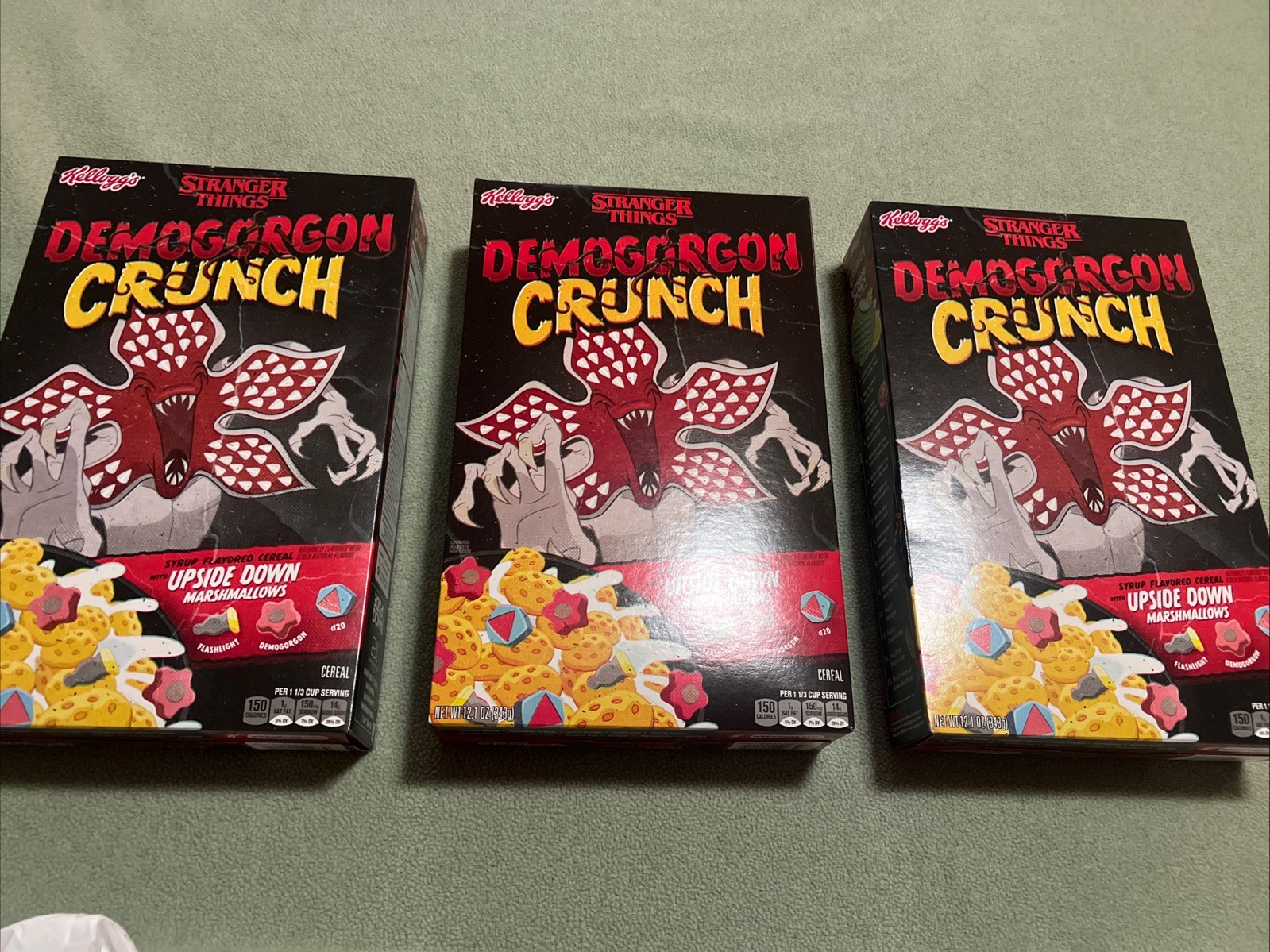3 Pack: Kellogg\'s Stranger Things 2025 Demogorgon Crunch Cereal p New