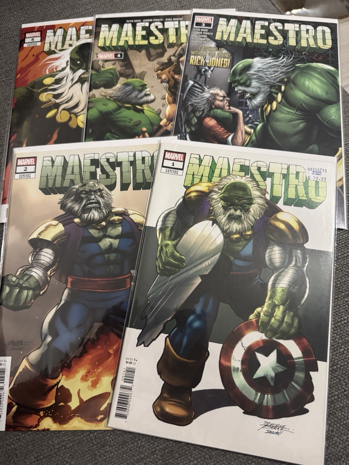 Marvel Comics Maestro #1-5 (Hulk) Complete Set George Perez Incentive