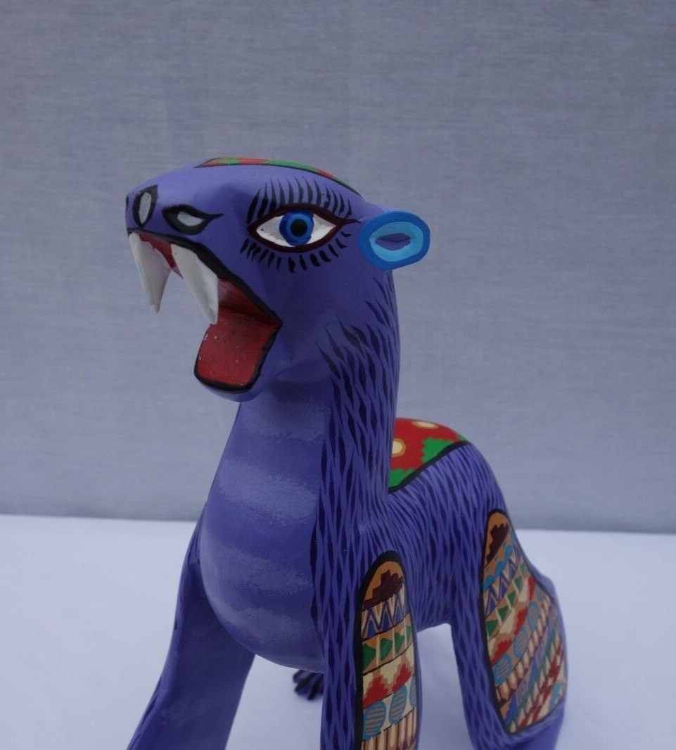 EPIFANIO FUENTES OAXACAN ALEBRIJE BEAR WOOD CARVING  EUC VINTAGE