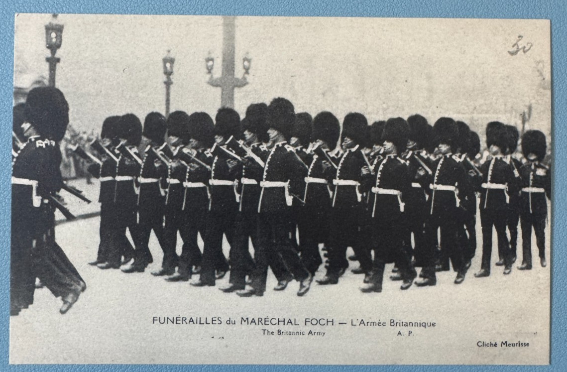 CPA Funeral Maréchal Foch British Army Royal Guard Meurisse