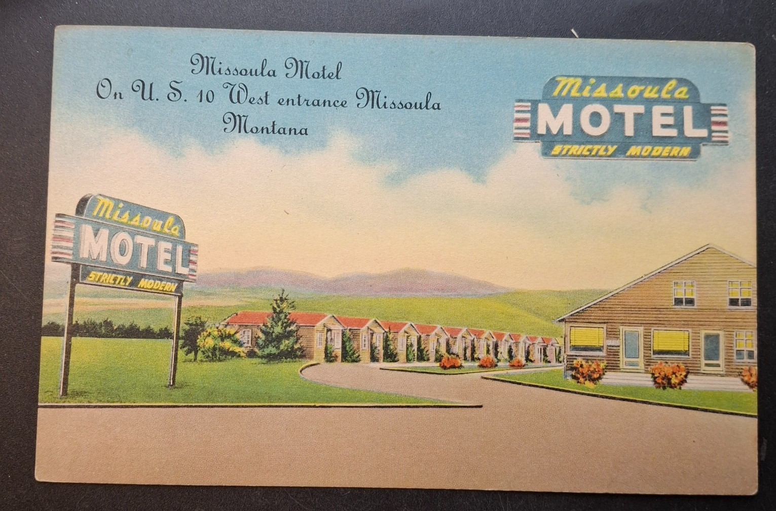 Missoula Motel Montana Postcard US 10 Circa 1940 Missoula Motel Montana Postcard US 10 Circa 1940