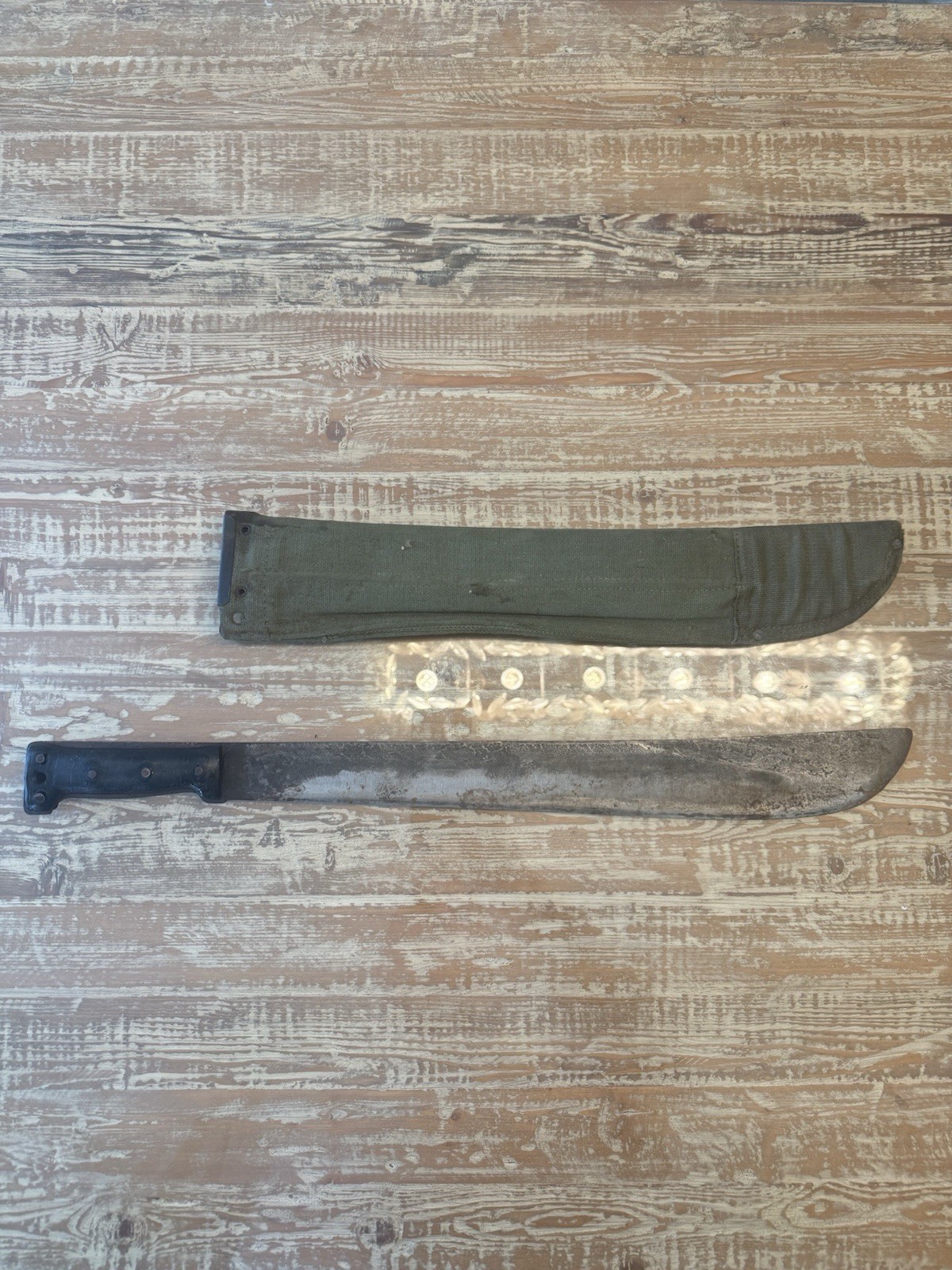 ORIGINAL WWII BRITISH B & W Ltd. AF/0100 1945 MACHETE JUNGLE KNIFE & SCABBARD