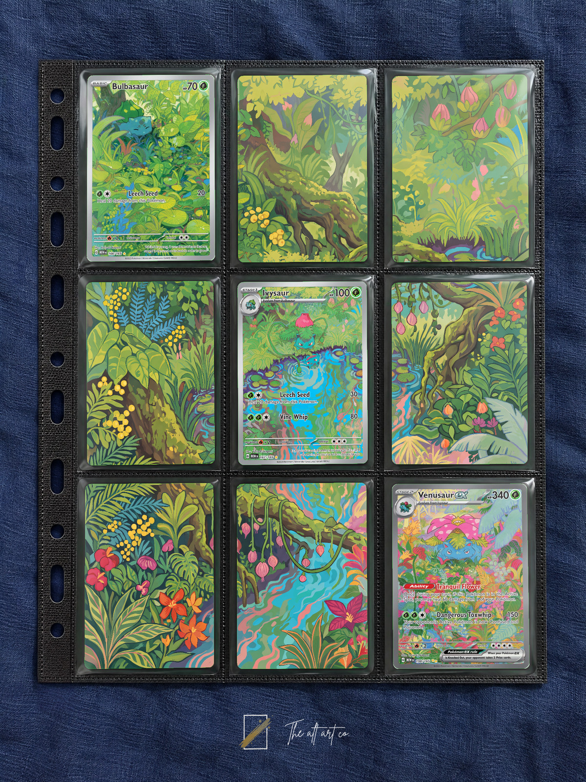 Pokemon Bulbasaur Ivysaur Venusaur ex 151 Connecting Art Binder Insert
