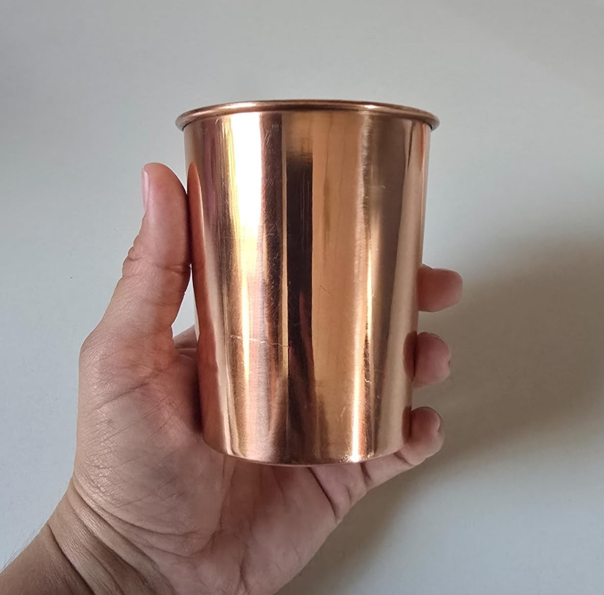 2PCS Pure Copper Drinking Cups 250ml Tumblers Plain Ayurvedic Health Cups USANew 2PCS Pure Copper Drinking Cups 250ml Tumblers Plain Ayurvedic Health Cups USANew