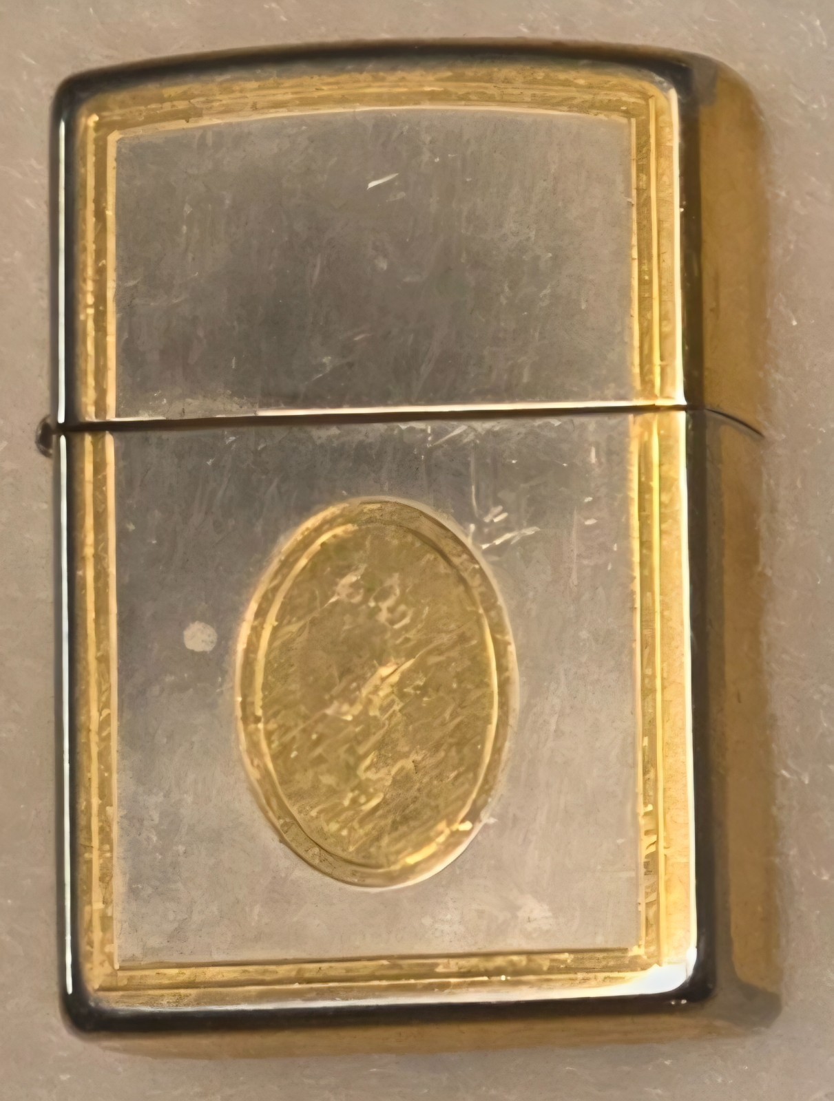 Vintage 1995 Zippo Lighter Gold Tone Finish Bradford PA Made USA Original Box