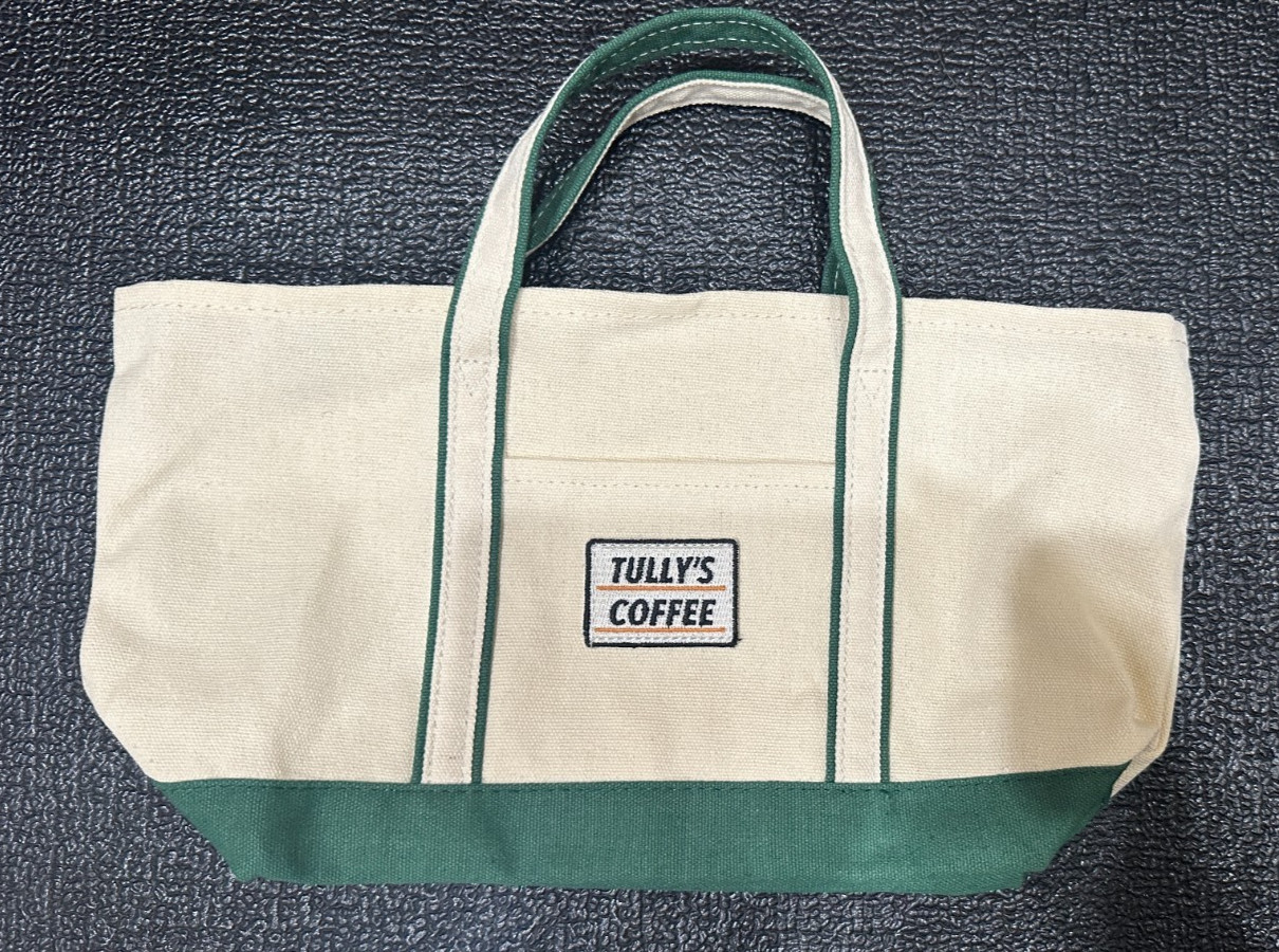 Tully's Coffee 2025 Lucky Tote Bag Ivory Green Japan Limited Coffee Shop JAPAN