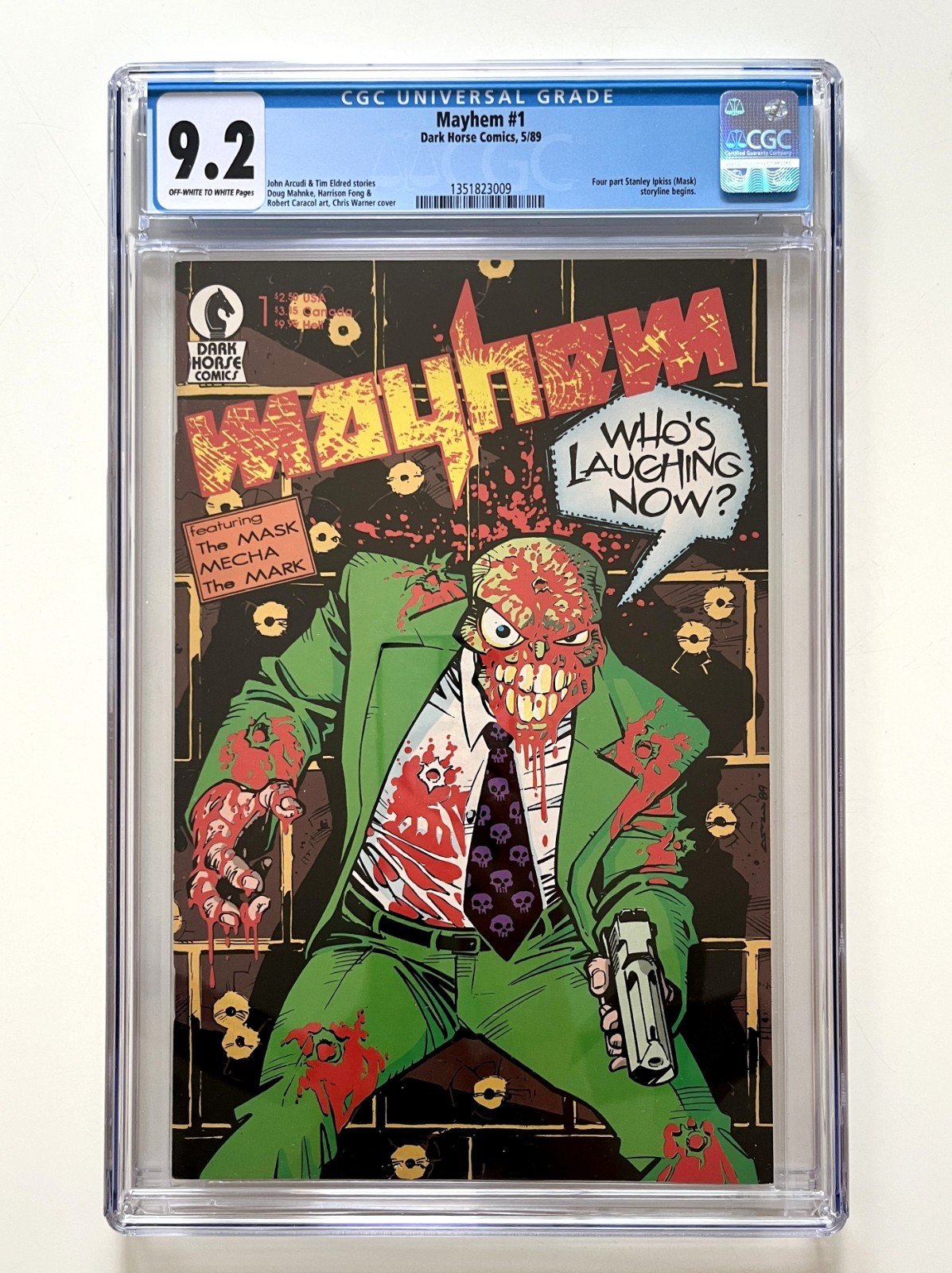 MAYHEM #1 CGC 9.2 (1989) 1st Appearance of The Mask
