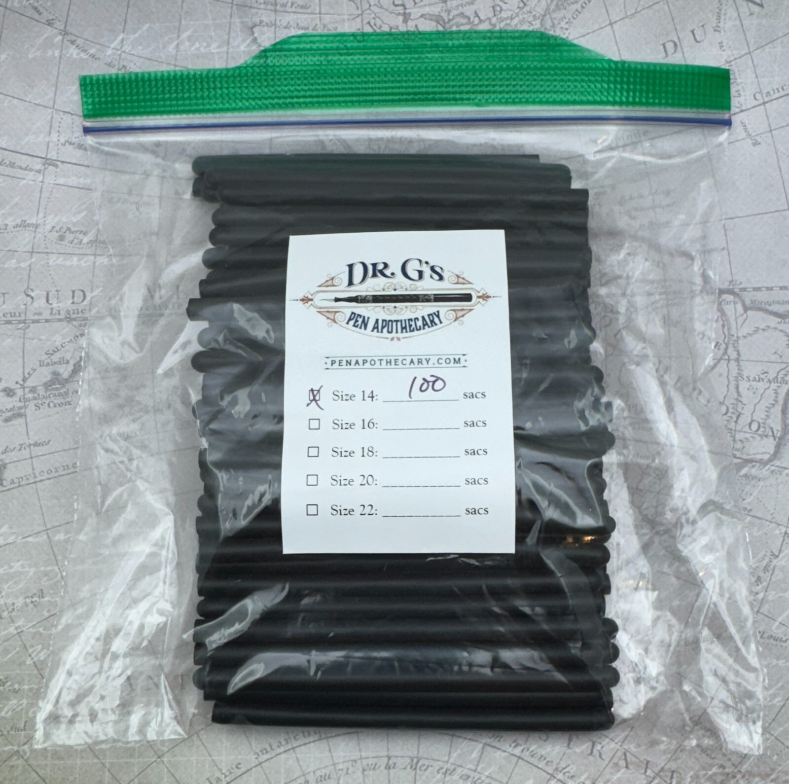 Pen Apothecary  Fountain PEN Replacement LATEX SACS  14 16 18 20 22  100 pc/lot