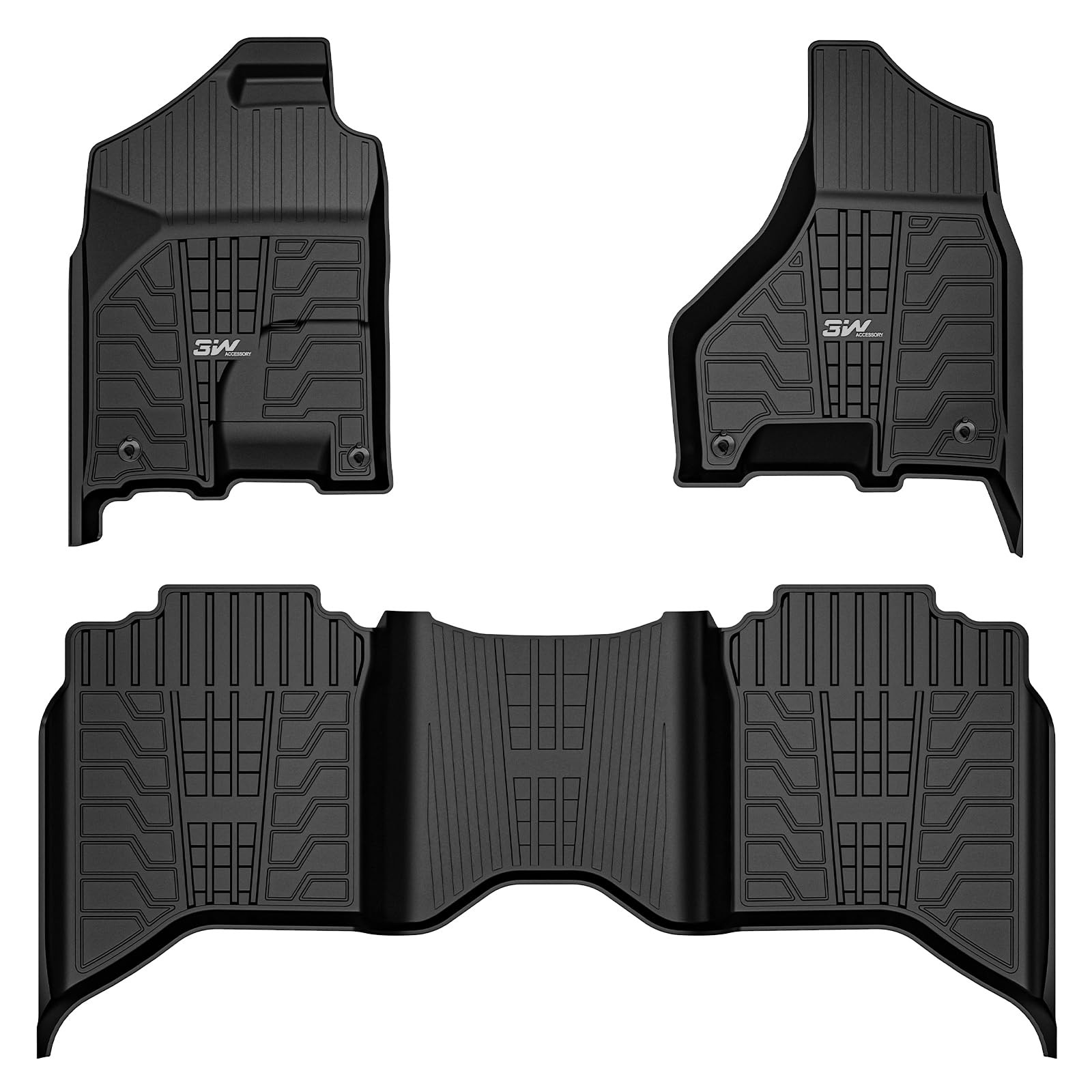 3W Floor Mats for Ram 1500 2013-2018 Crew Cab 3W Floor Mats for Ram 1500 2013-2018 Crew Cab
