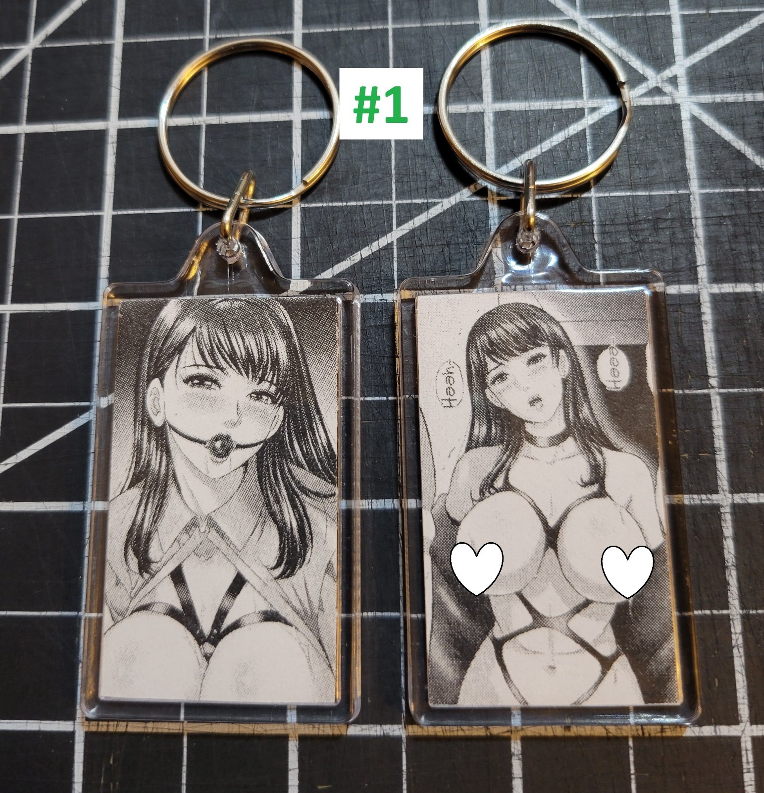 Bondage Manga Anime Ecchi Hentai Otaku Waifu Girl Hand-Made Keychain