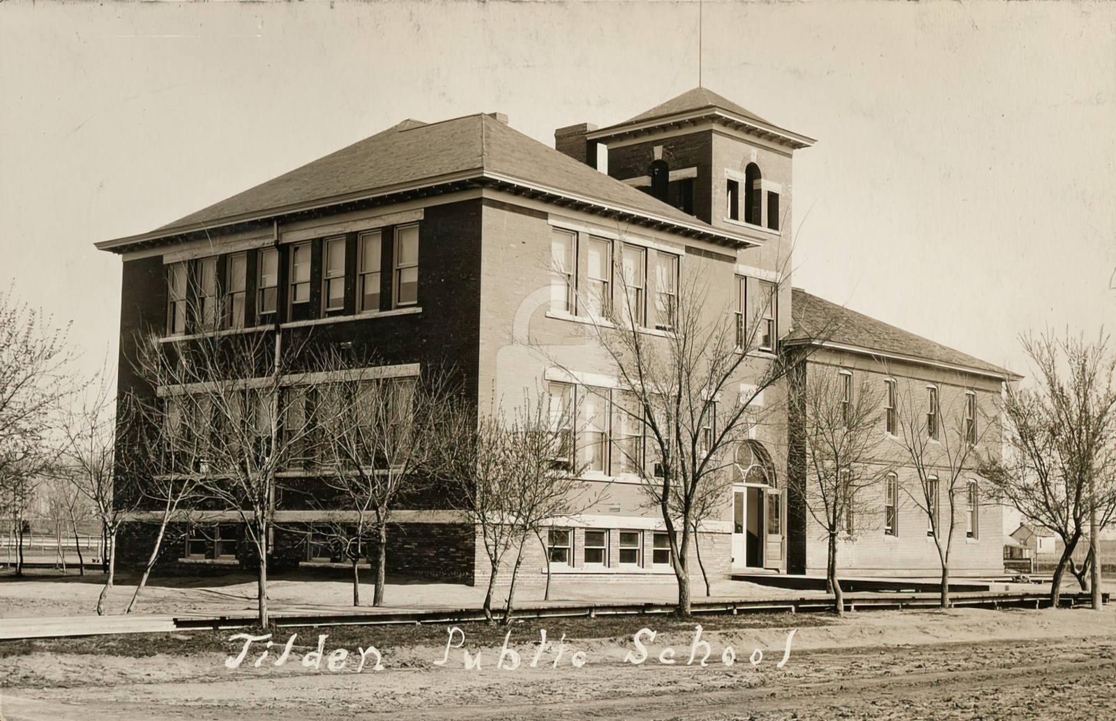 Tilden Public School 1908 RPPC Photo Postcard Copy Tilden Public School 1908 RPPC Photo Postcard Copy