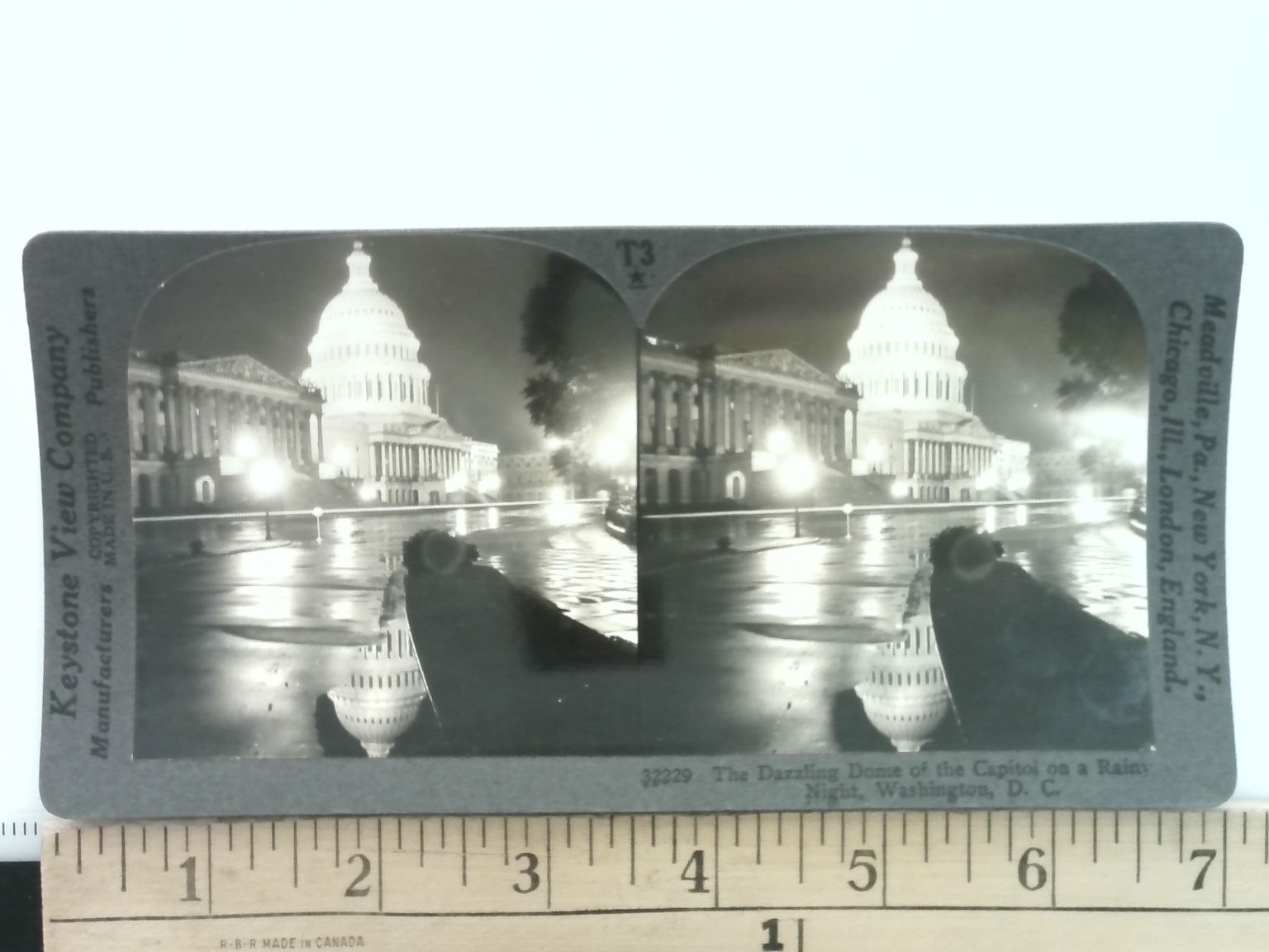 Dazzling Dome Capitol Stereoview Keystone View Co. 1900s Washington DC