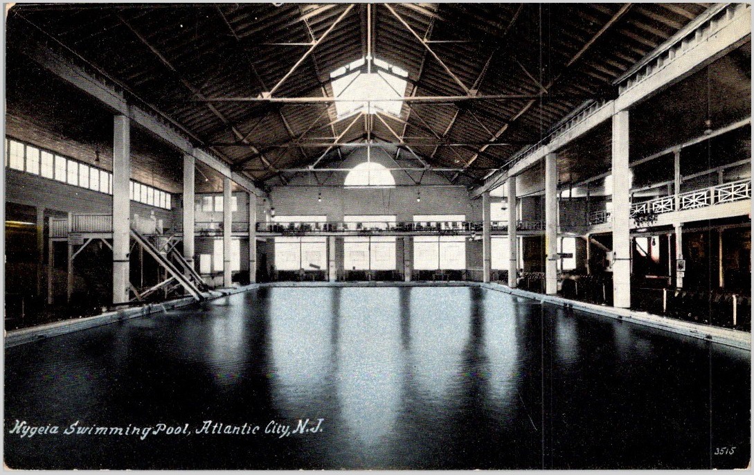 Hygeia Pool Interior Atlantic City NJ Boardwalk Natatorium 1910s Postcard Hygeia Pool Interior Atlantic City NJ Boardwalk Natatorium 1910s Postcard
