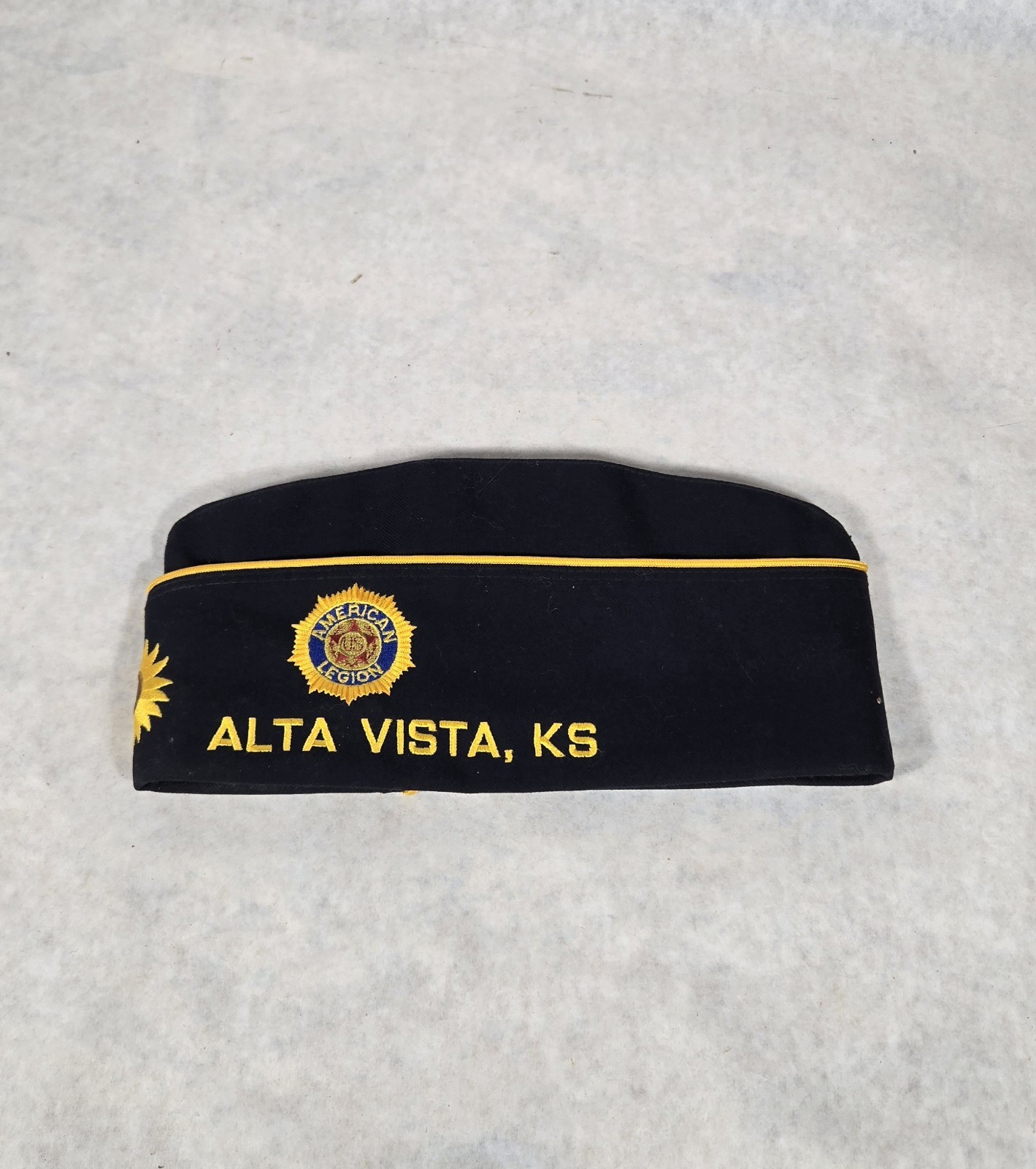Vintage American Legion Garrison Cap & Pin Alta Vista KANSAS Size 7 Excellent 