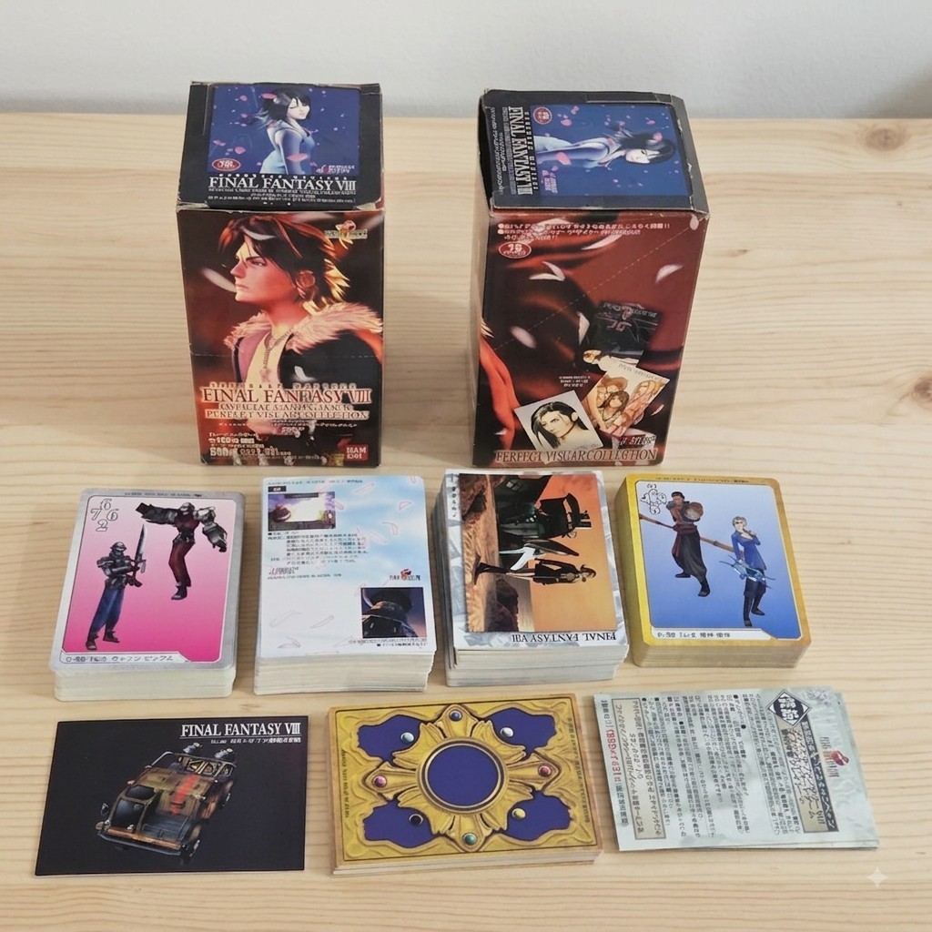 Final Fantasy VIII Triple Triad Complete Set 1999 Bandai Carddass Open Box