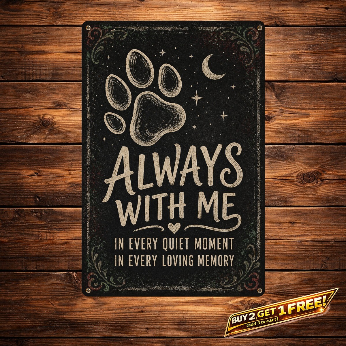 Funny Dog Lover Forever Metal Tin Sign Retro Pet Owner Wall Decoration
