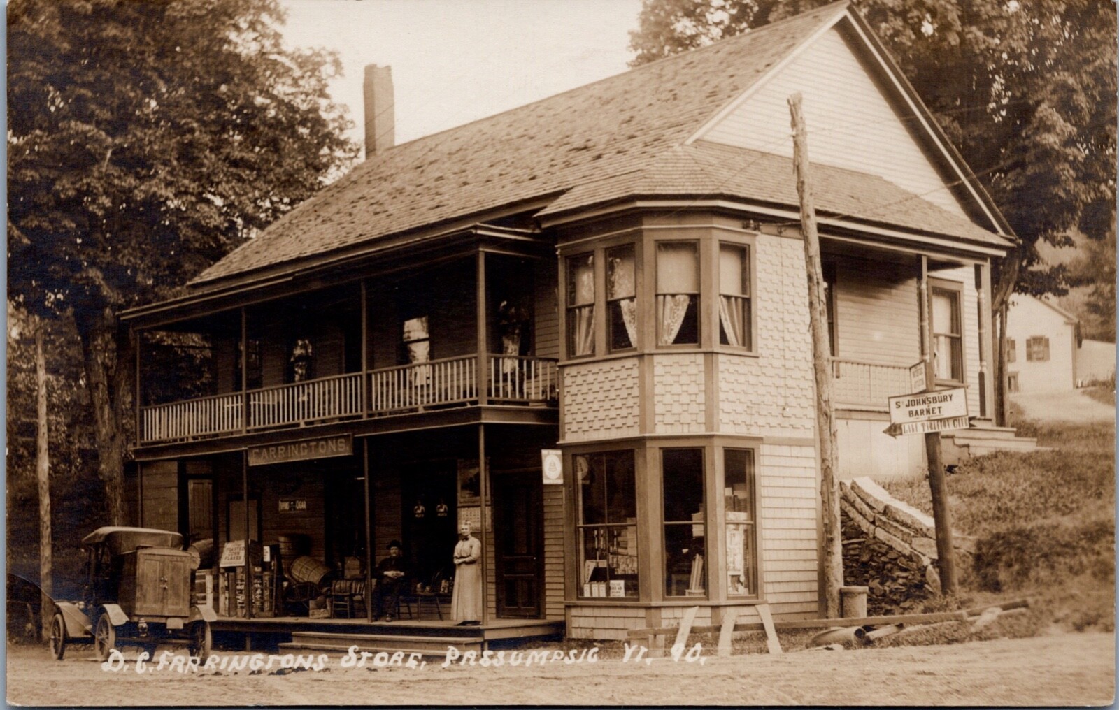 RPPC c1909 Passumpsic , Vermont. D.C. Farringron's Store Postcard RPPC c1909 Passumpsic , Vermont. D.C. Farringron's Store Postcard