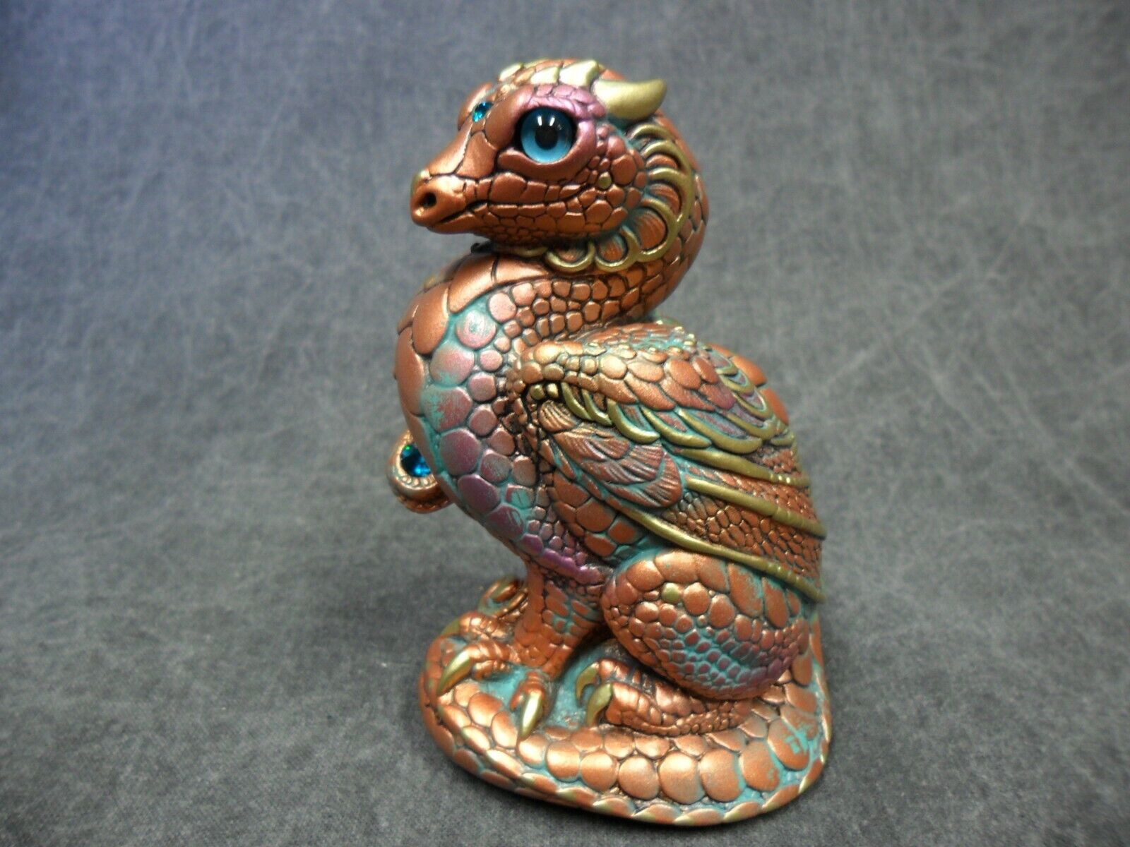 Windstone Editions NEW * Copper Patina Mini Keeper Dragon * Statue Figurine