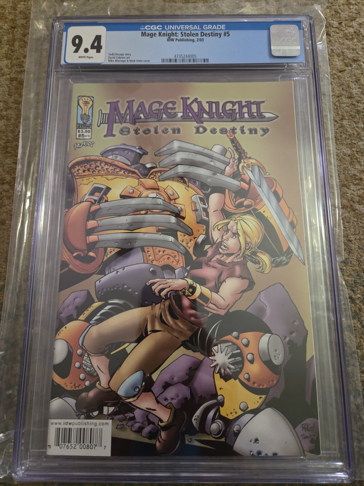Mage Knight Stolen Destiny #5 IDW Publishing CGC 9.4 White Pages