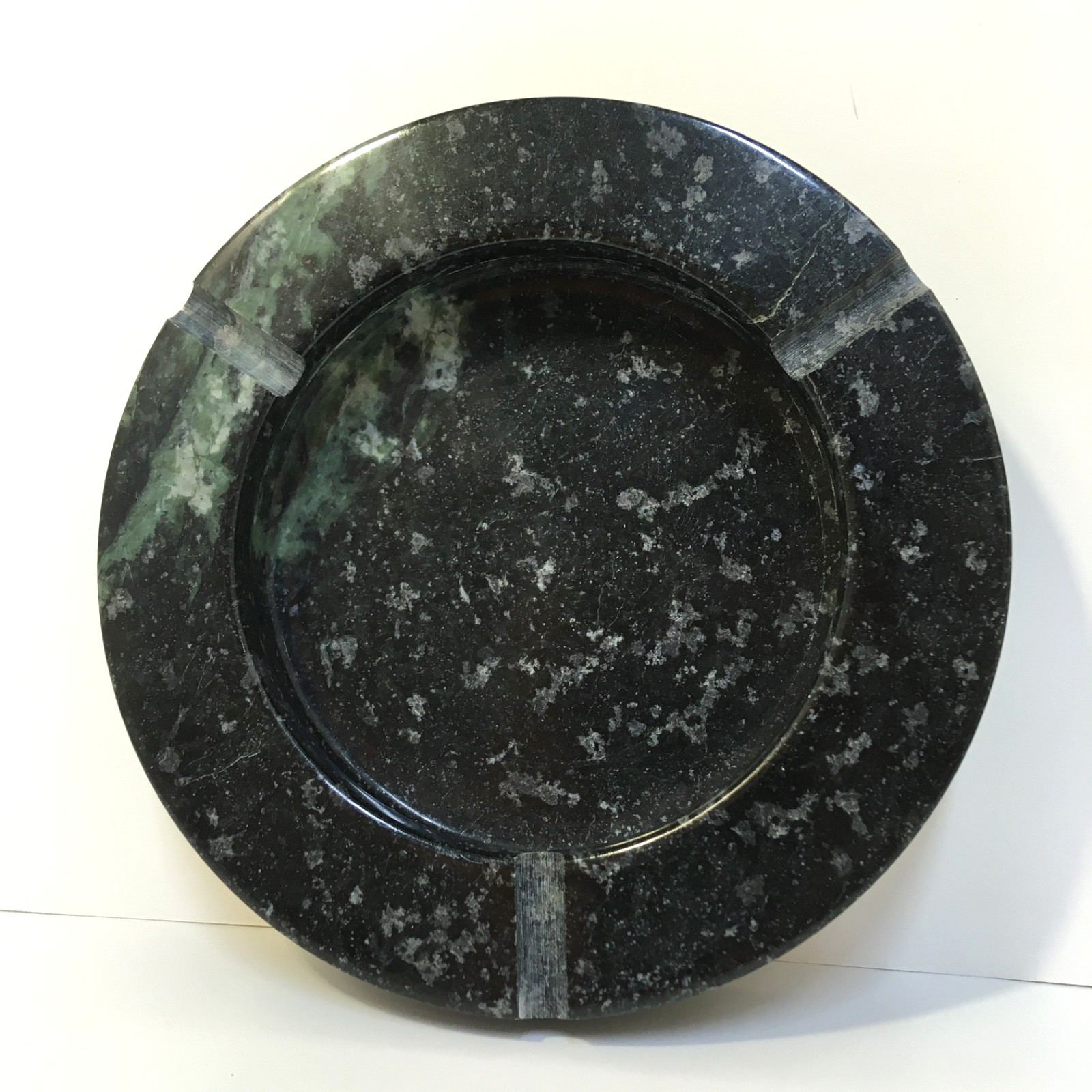 Vintage Green Marble Ashtray 6\