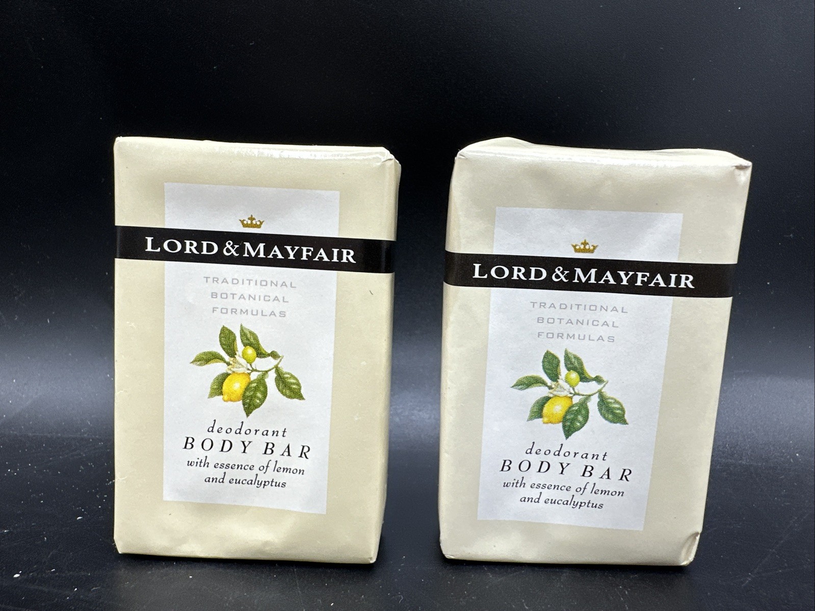 VTG 1980s Advertising Lord & Mayfair Essence Of Lemon & Eucalyptus Soap-Set Of 2