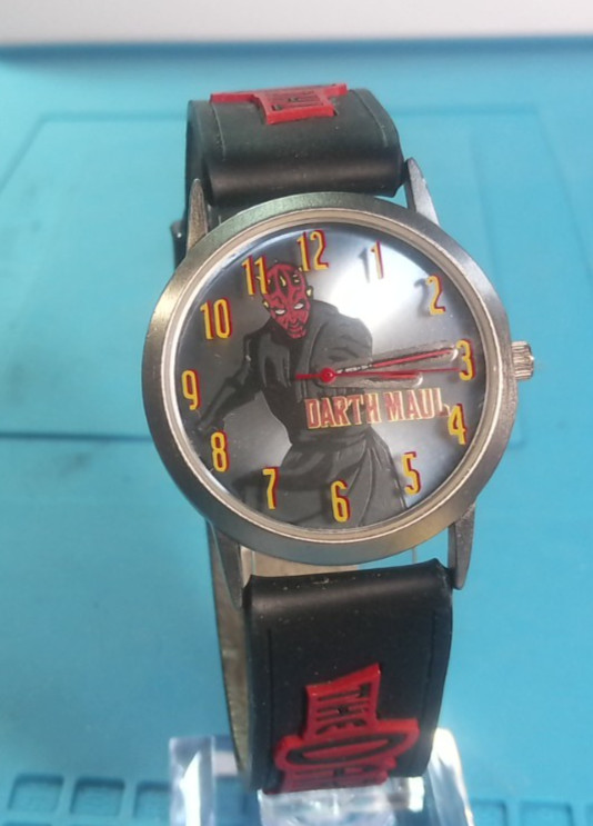 Star Wars Darth Maul Lightsaber The Dark Side Wristwatch Watch Working Star Wars Darth Maul Lightsaber The Dark Side Wristwatch Watch Working