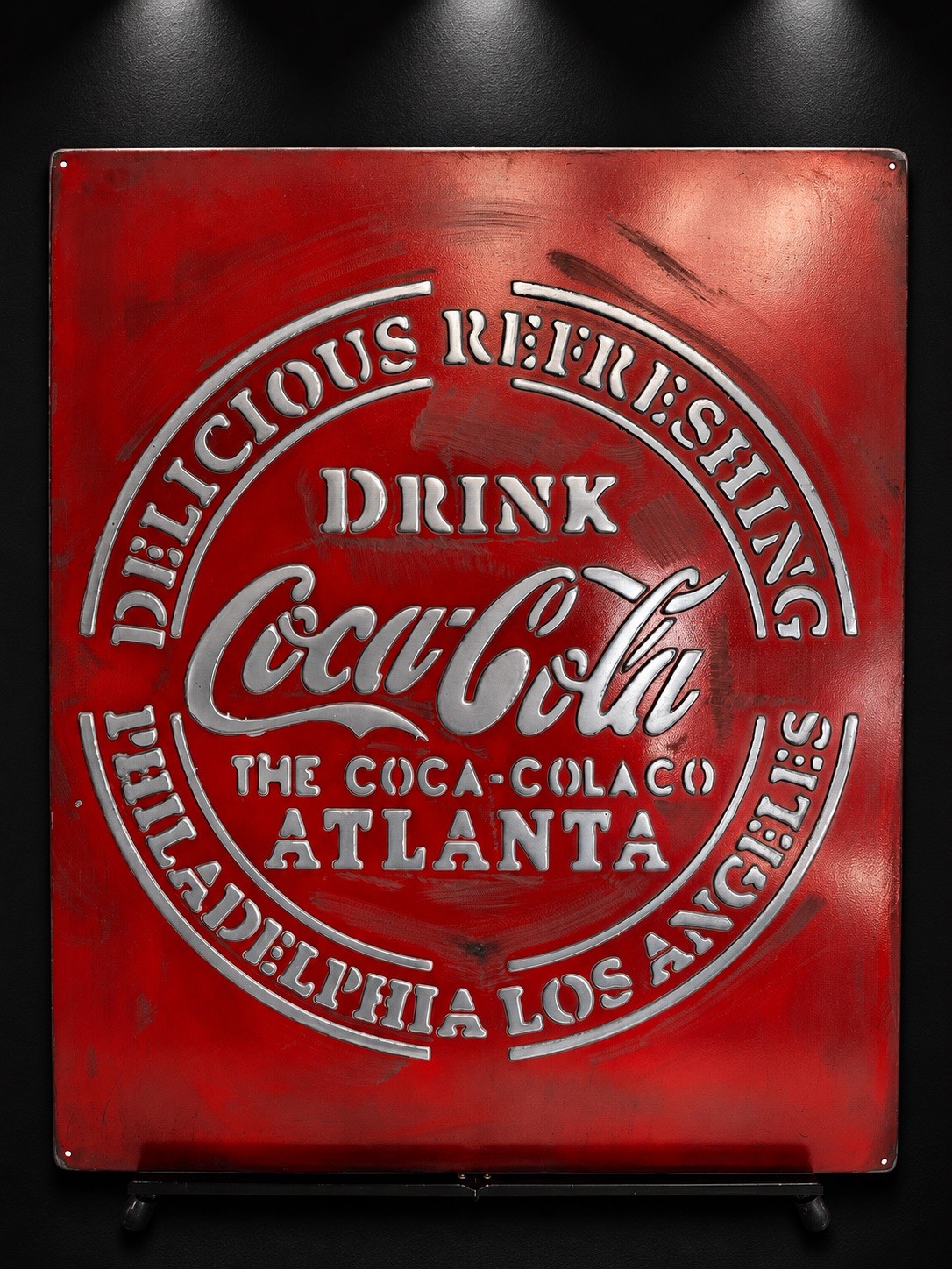 Coca Cola Vintage Style Sign 20x24 Handmade Aluminum Relief Metal Wall Art