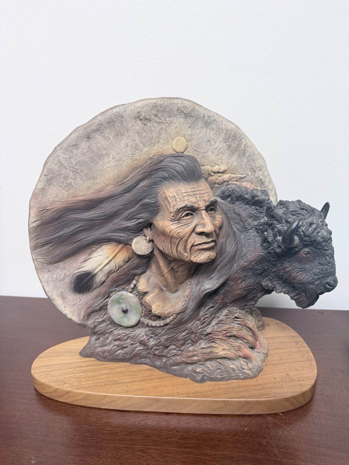 Neil J Rose “Eclipse” American Indian Sculpture 509/3000. Signed Limited Edition