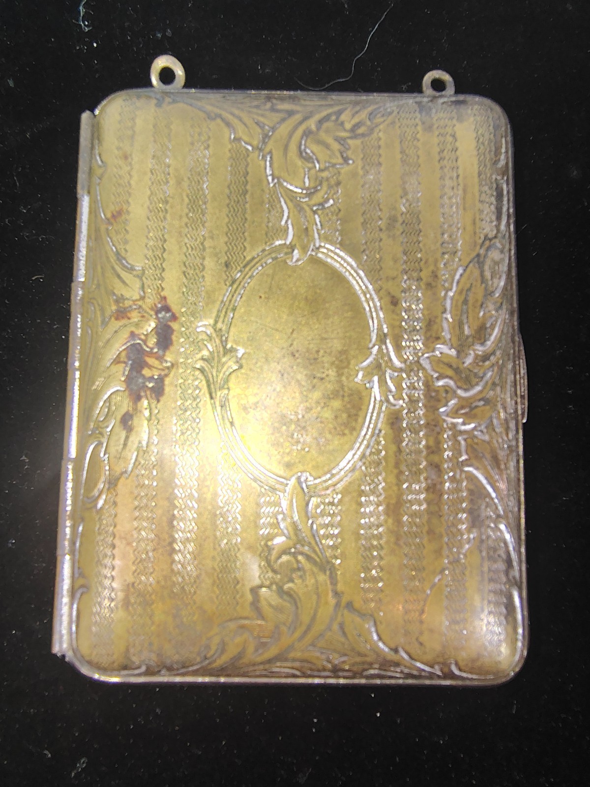 Antique Standard Mail Order Co German Silver Dance Purse Vanity Compact Coin...