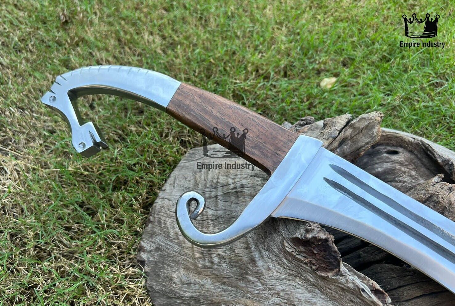 Custom Handmade Carbon Steel Large Horsehead Falcata SWORD With Sheath, Gift